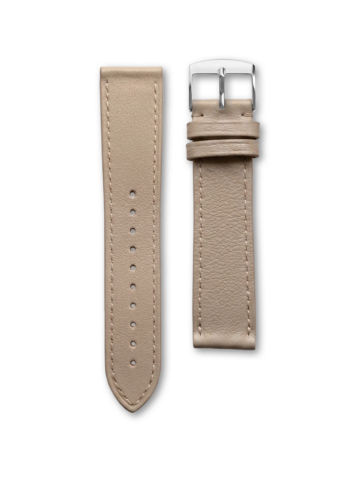 LEATHER BAND - HAVANA BROWN TOPSTITCHED