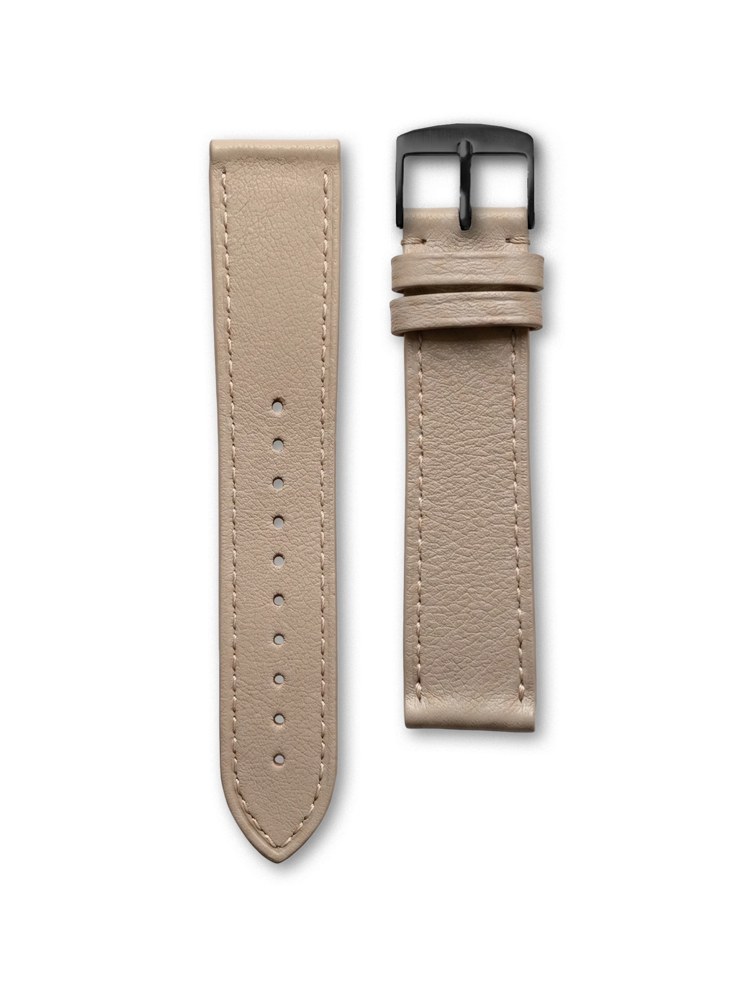 BRACELET CUIR - BEIGE SABLE SURPIQUÉ
