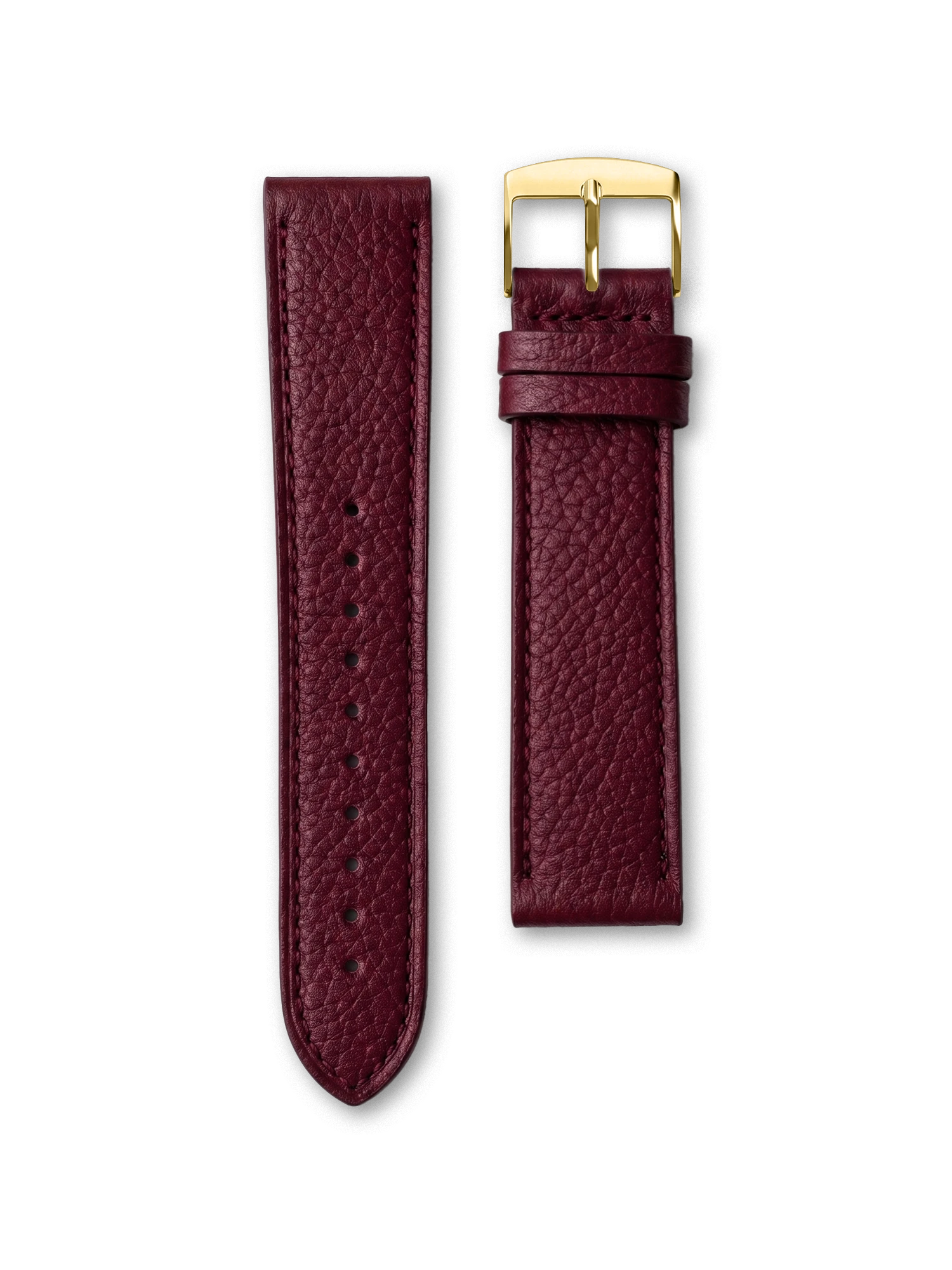 LEATHER BAND - BURGUNDY GRAINED