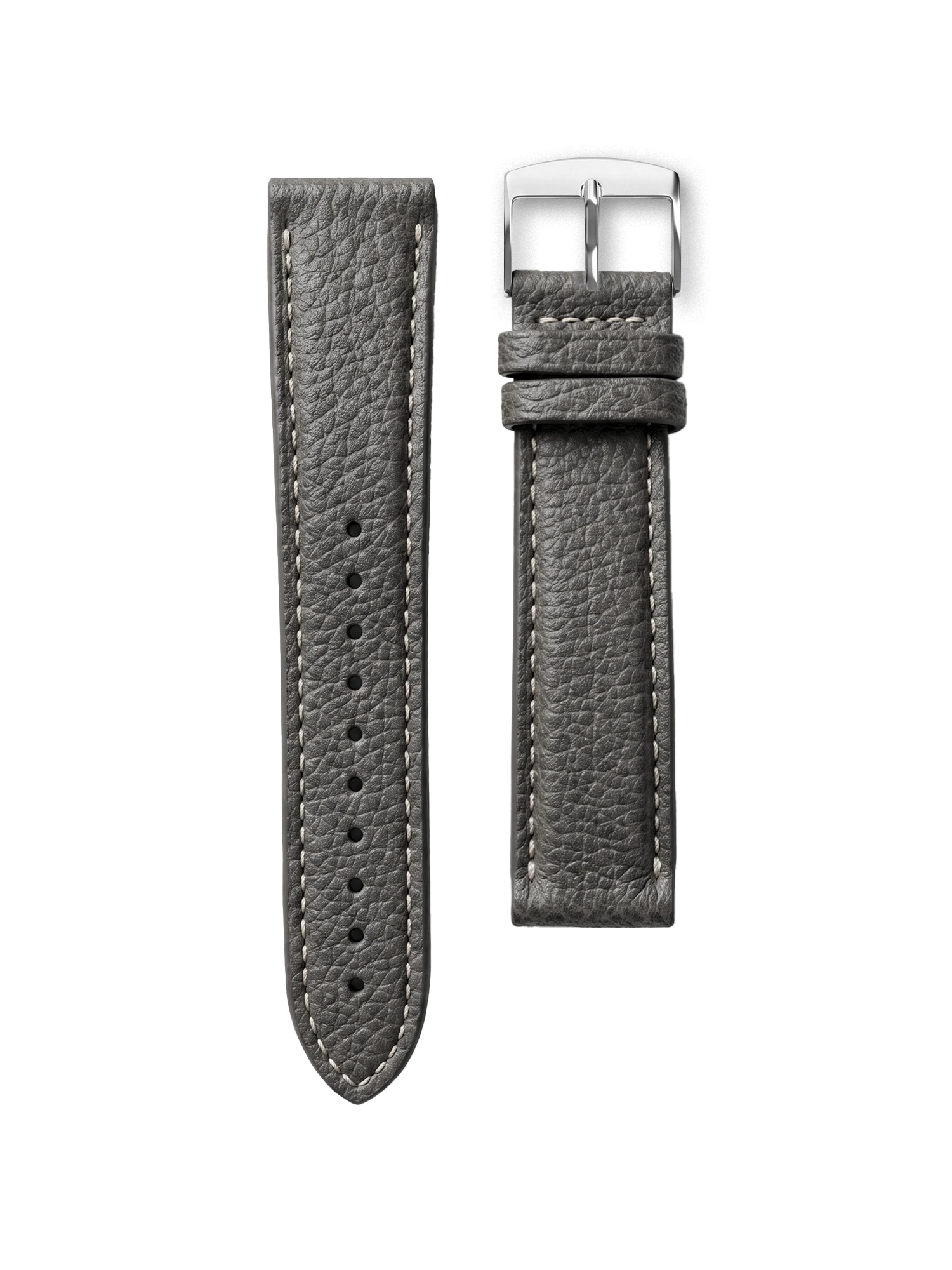 LEATHER BAND - SLATE GRAY STITCHED