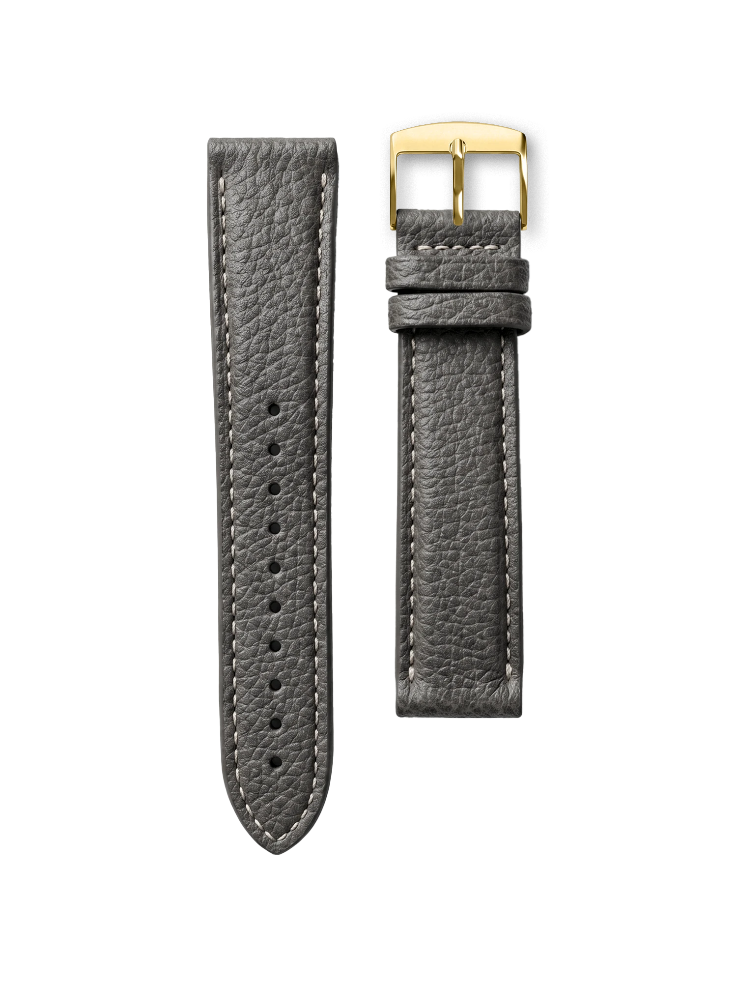 LEATHER BAND - SLATE GRAY STITCHED