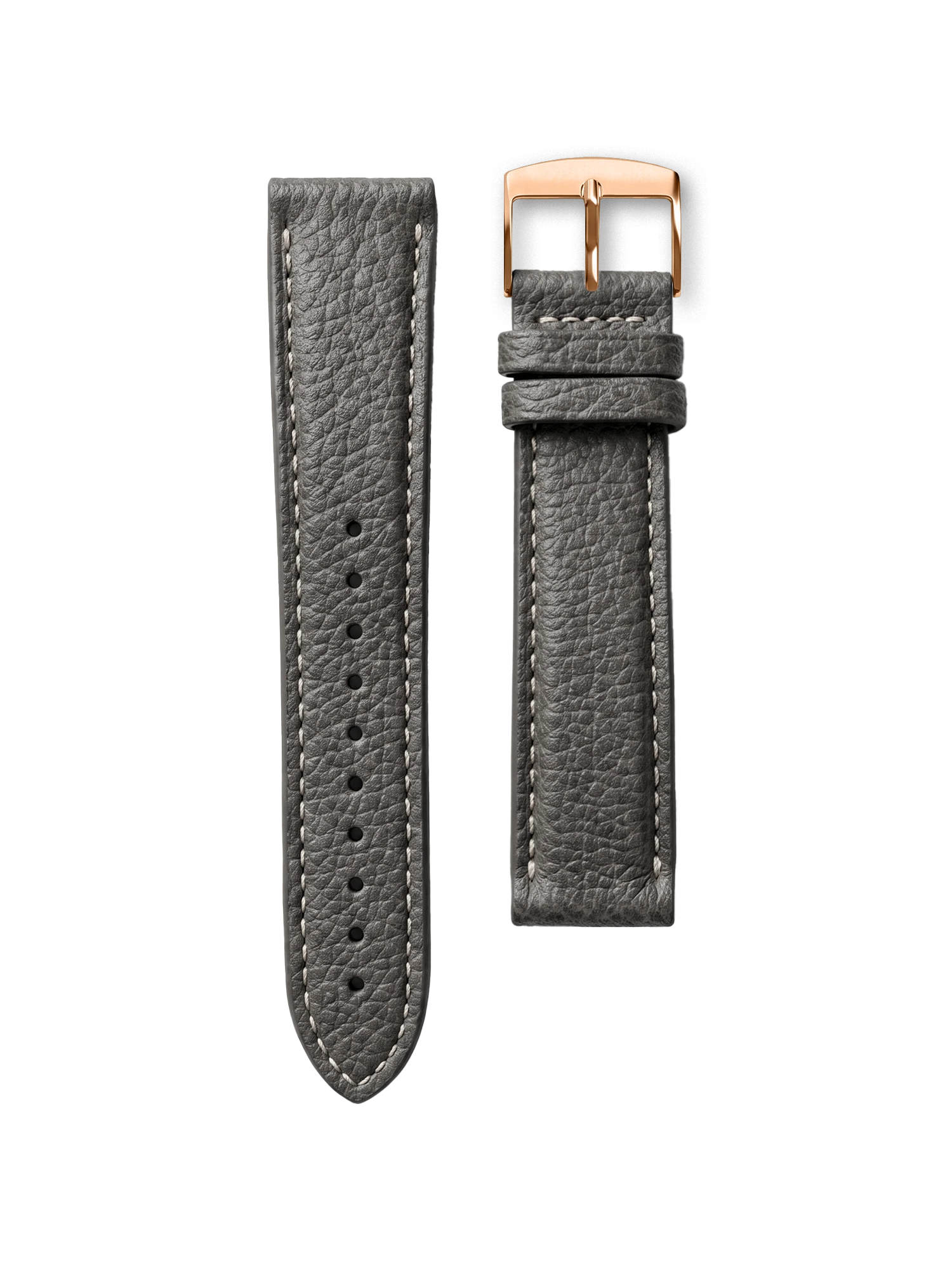 BRACELET CUIR - GRIS ARDOISE SURPIQUÉ