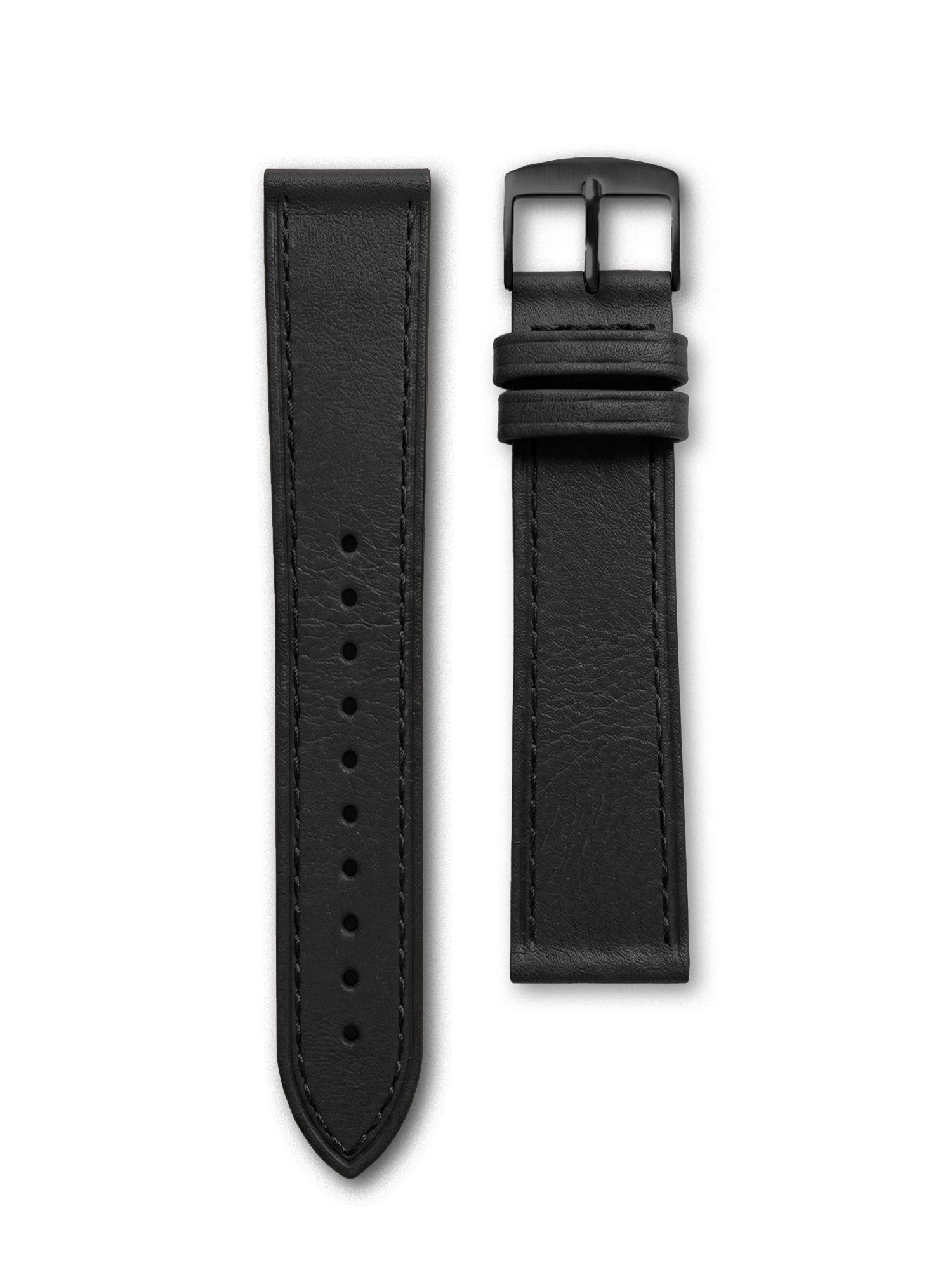 BRACELET CUIR XL - NOIR RÉGLISSE SURPIQUÉ