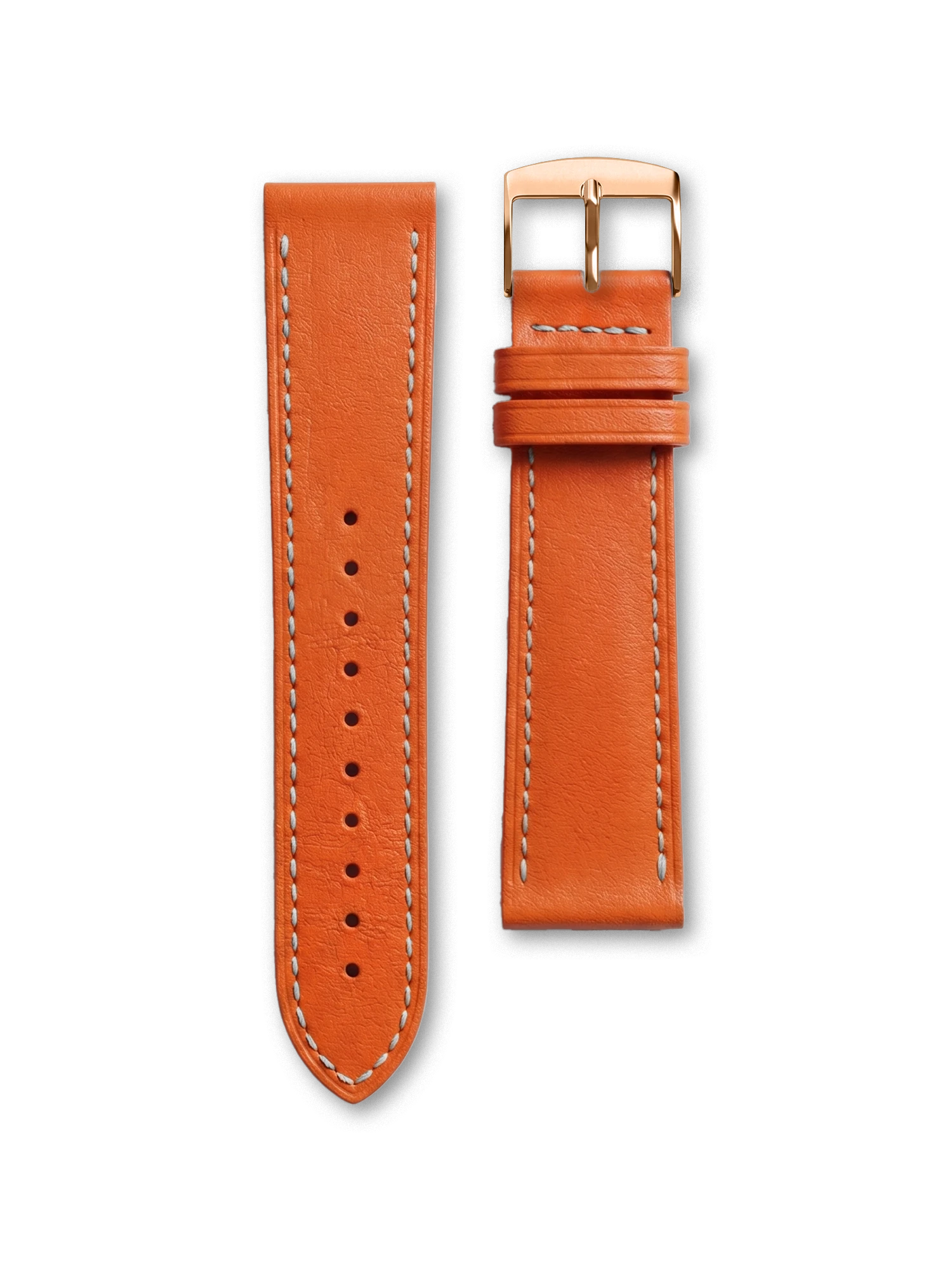 BRACELET CUIR - ORANGE CLÉMENTINE