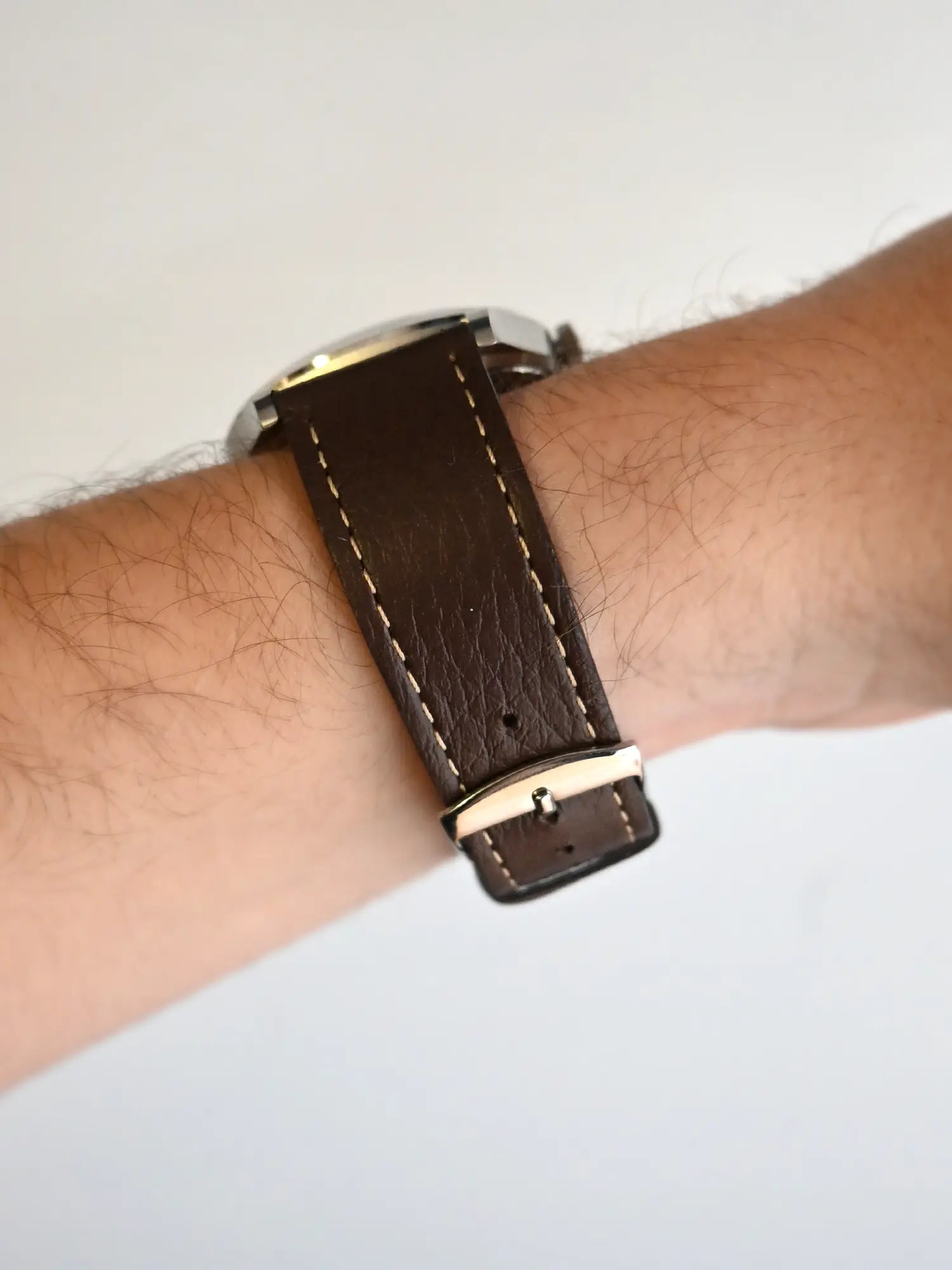 BRACELET CUIR - MARRON CHOCOLAT GRAINÉ