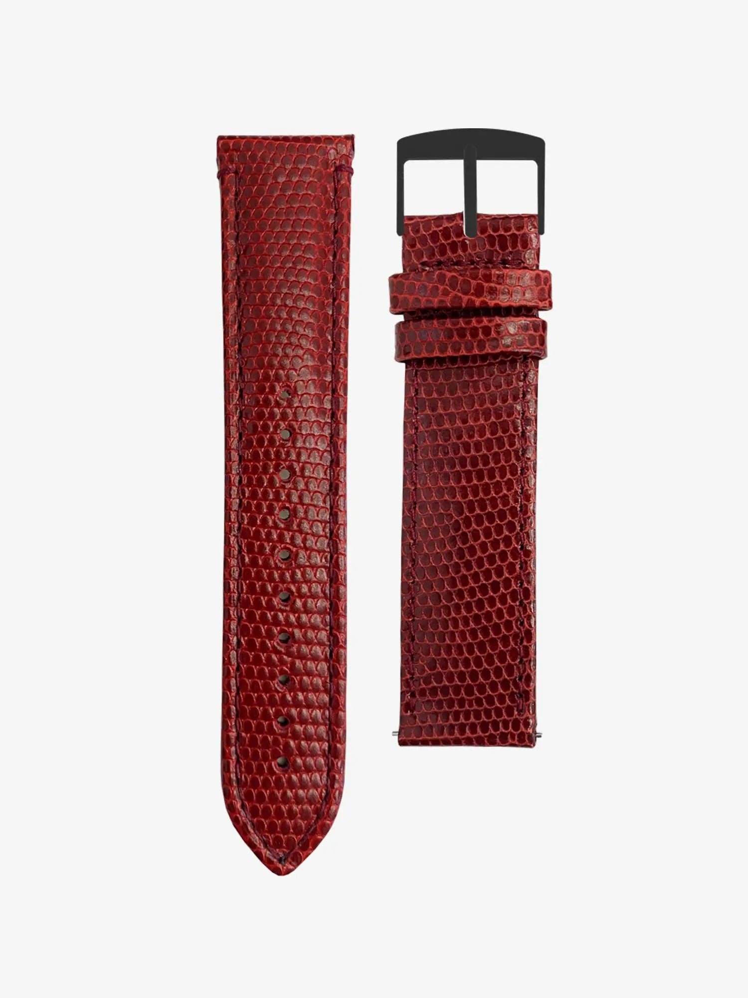 LEATHER BAND - LIZARD RED