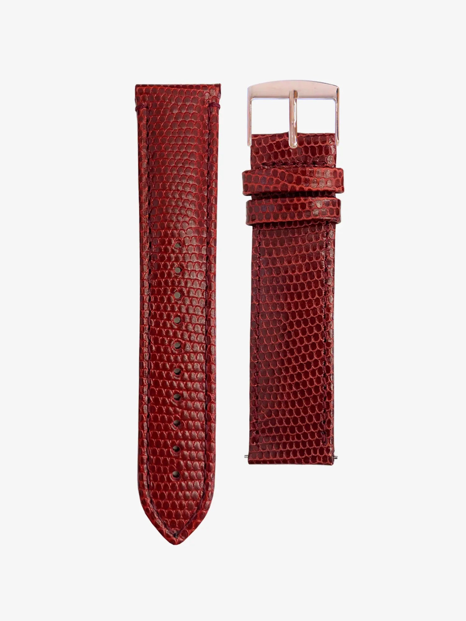 LEATHER BAND - LIZARD RED