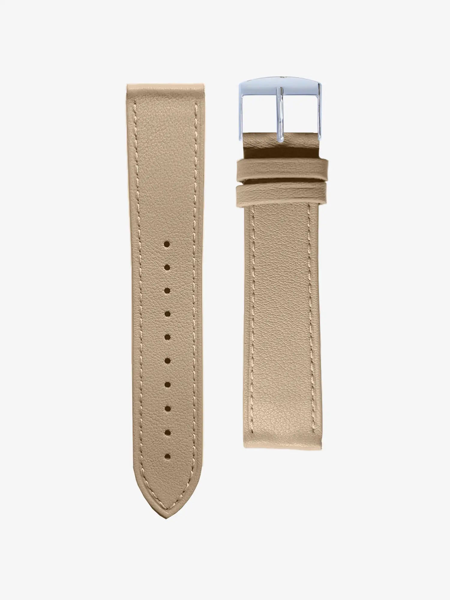 BRACELET CUIR - BEIGE SABLE SURPIQUÉ