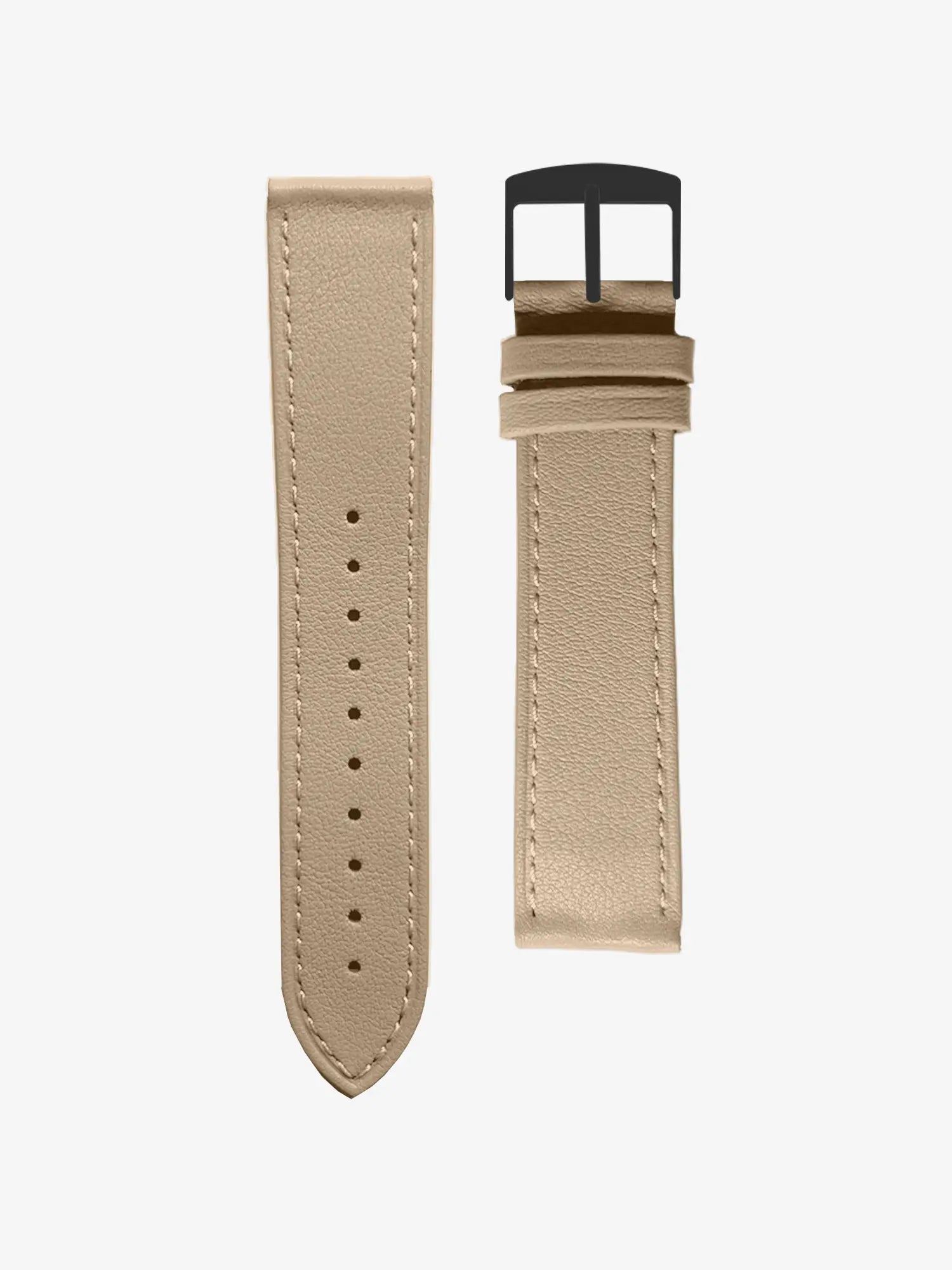 BRACELET CUIR - BEIGE SABLE SURPIQUÉ