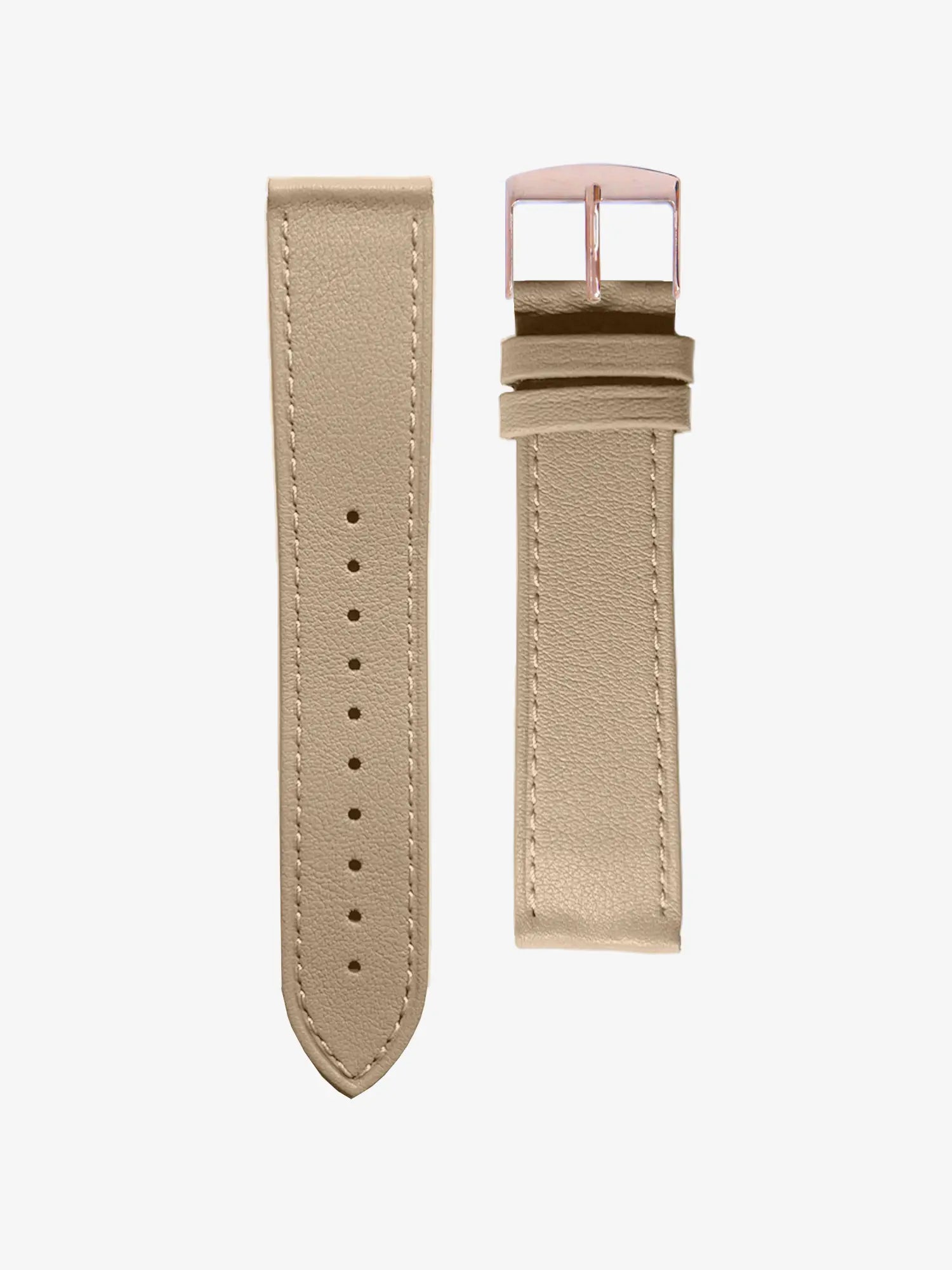 BRACELET CUIR - BEIGE SABLE SURPIQUÉ