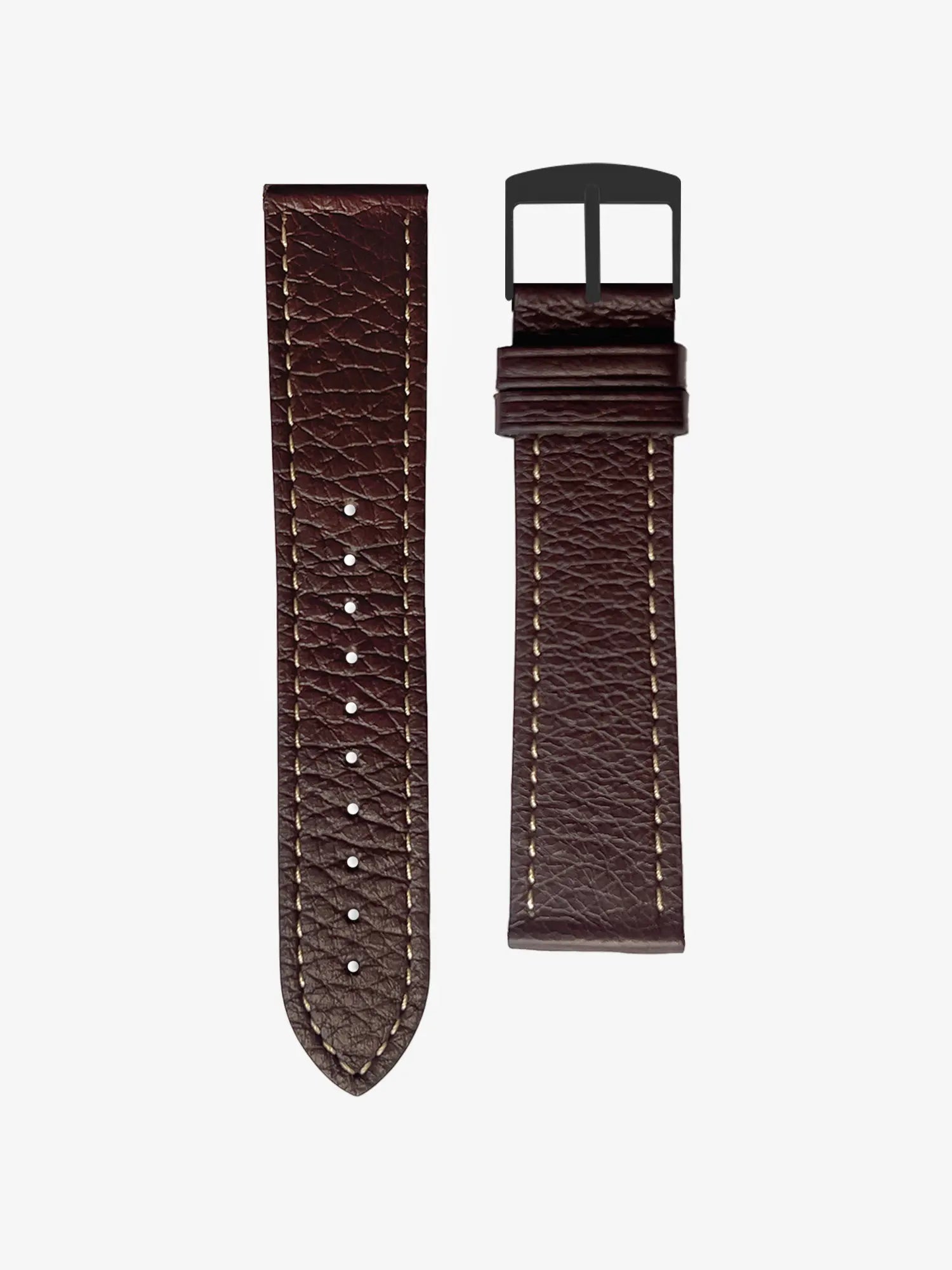 BRACELET CUIR - MARRON CHOCOLAT GRAINÉ