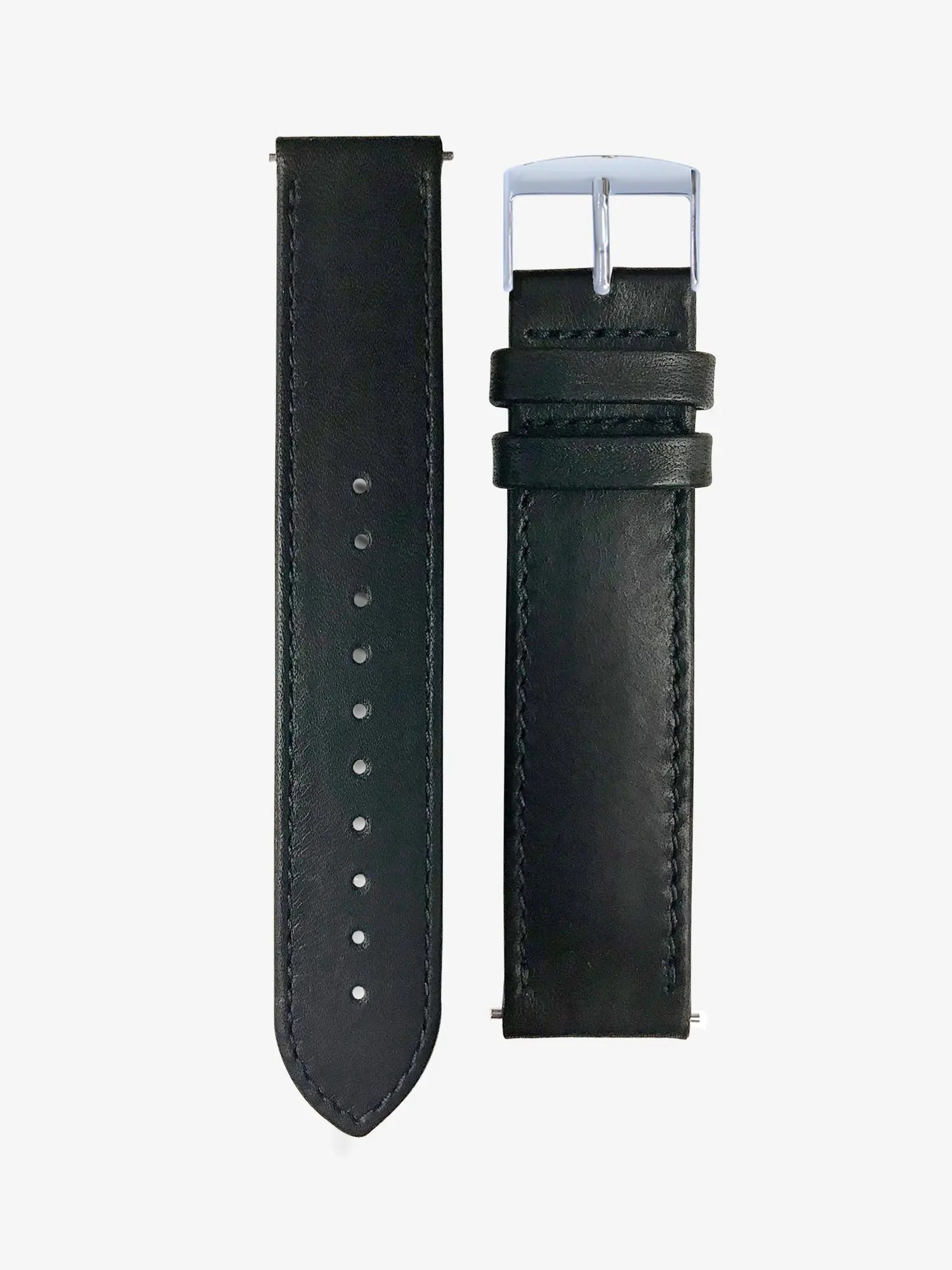 XL STITCHED LEATHER BAND - BLACK LICORICE