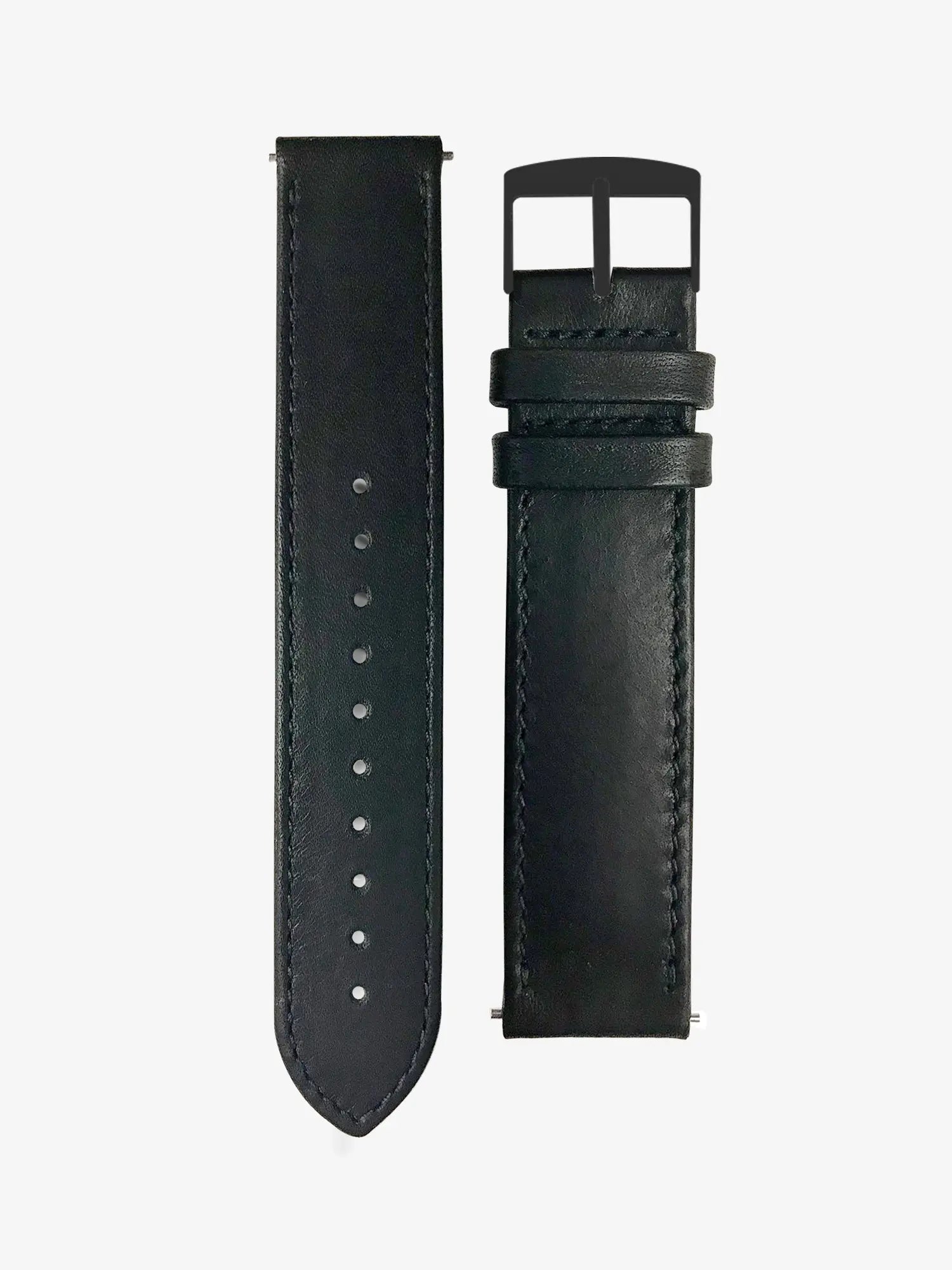 XL STITCHED LEATHER BAND - BLACK LICORICE
