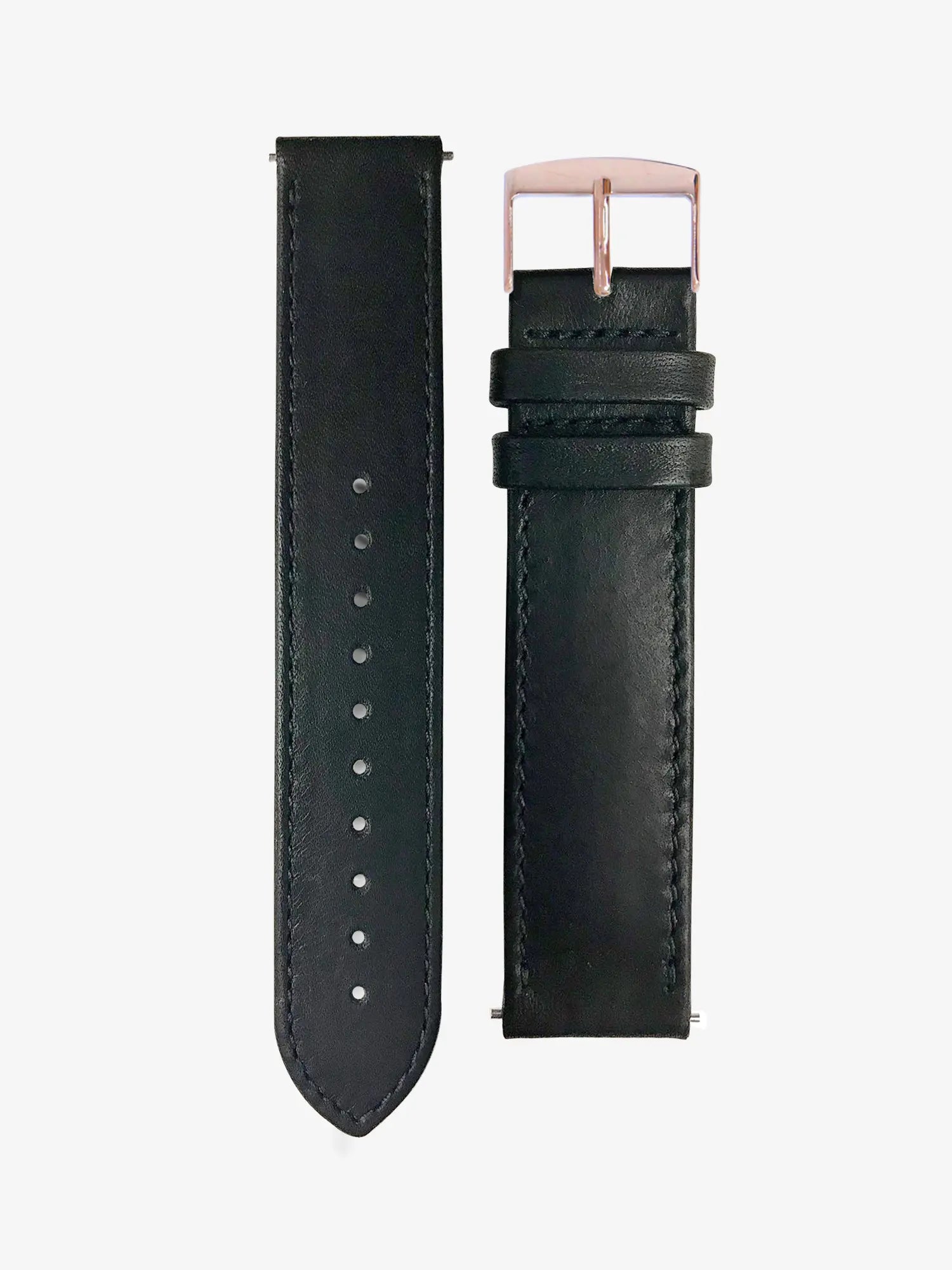 XL STITCHED LEATHER BAND - BLACK LICORICE