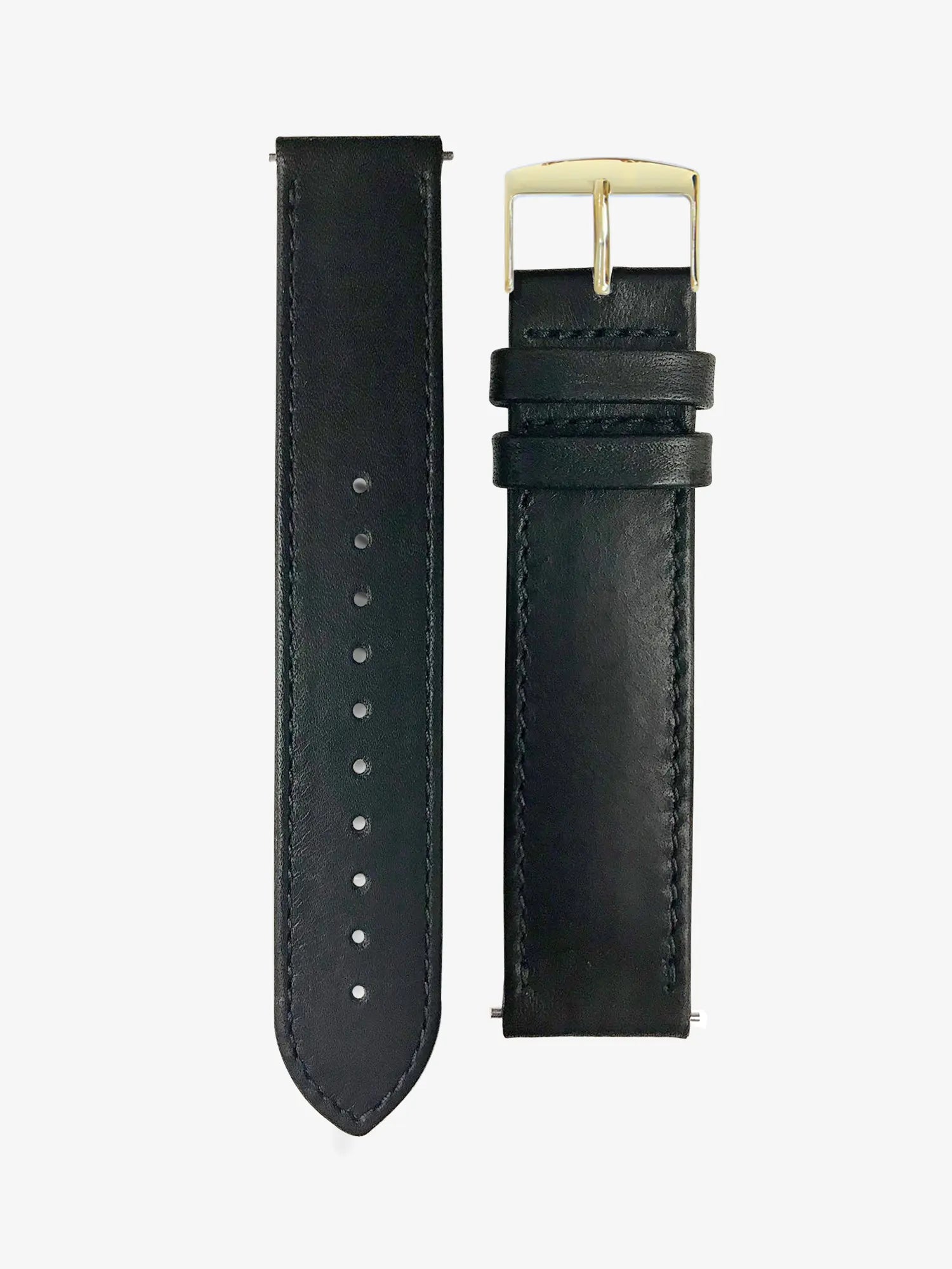 XL STITCHED LEATHER BAND - BLACK LICORICE