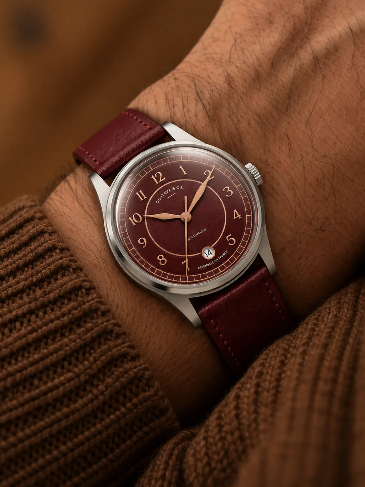 CHARLES - ARGENT ET CERISE