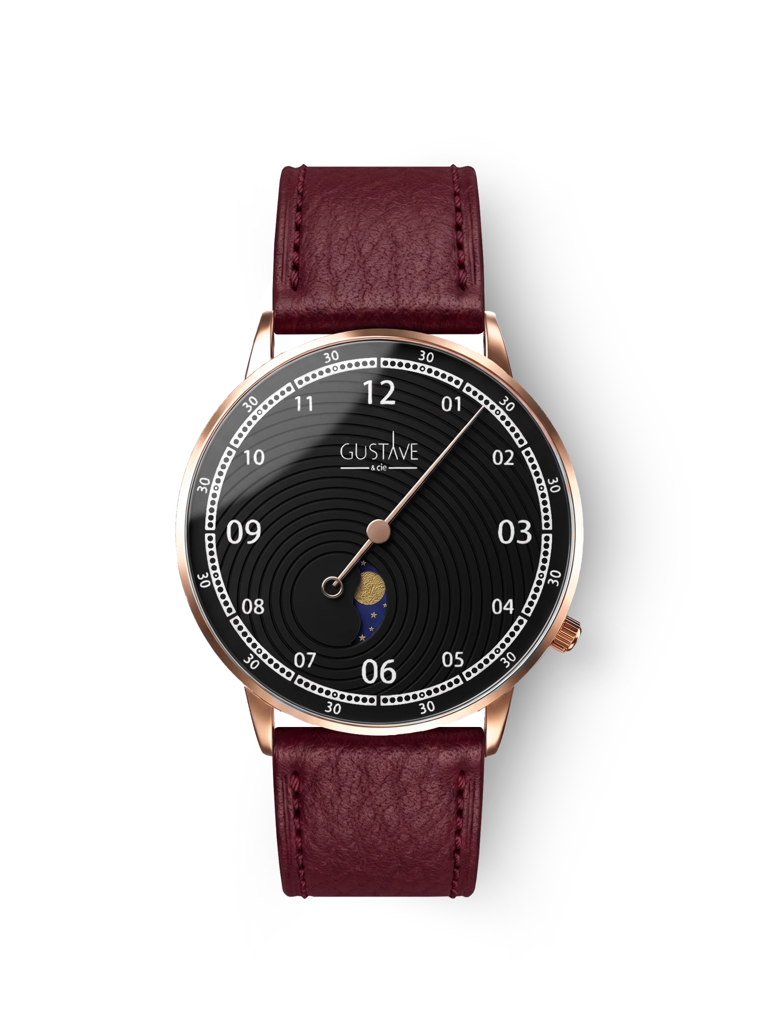 GEORGES 12H - OR ROSE ET NOIR