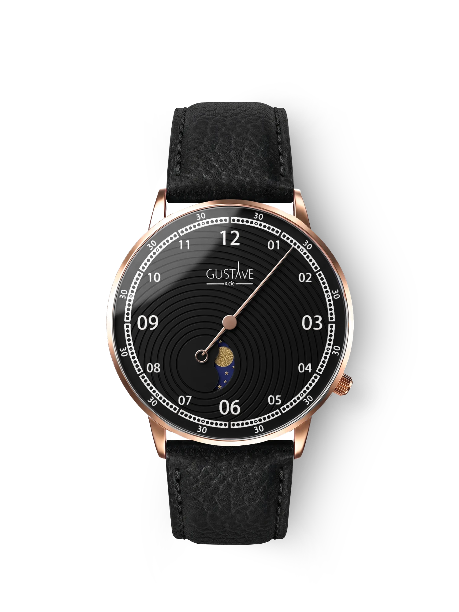 GEORGES 12H - OR ROSE ET NOIR
