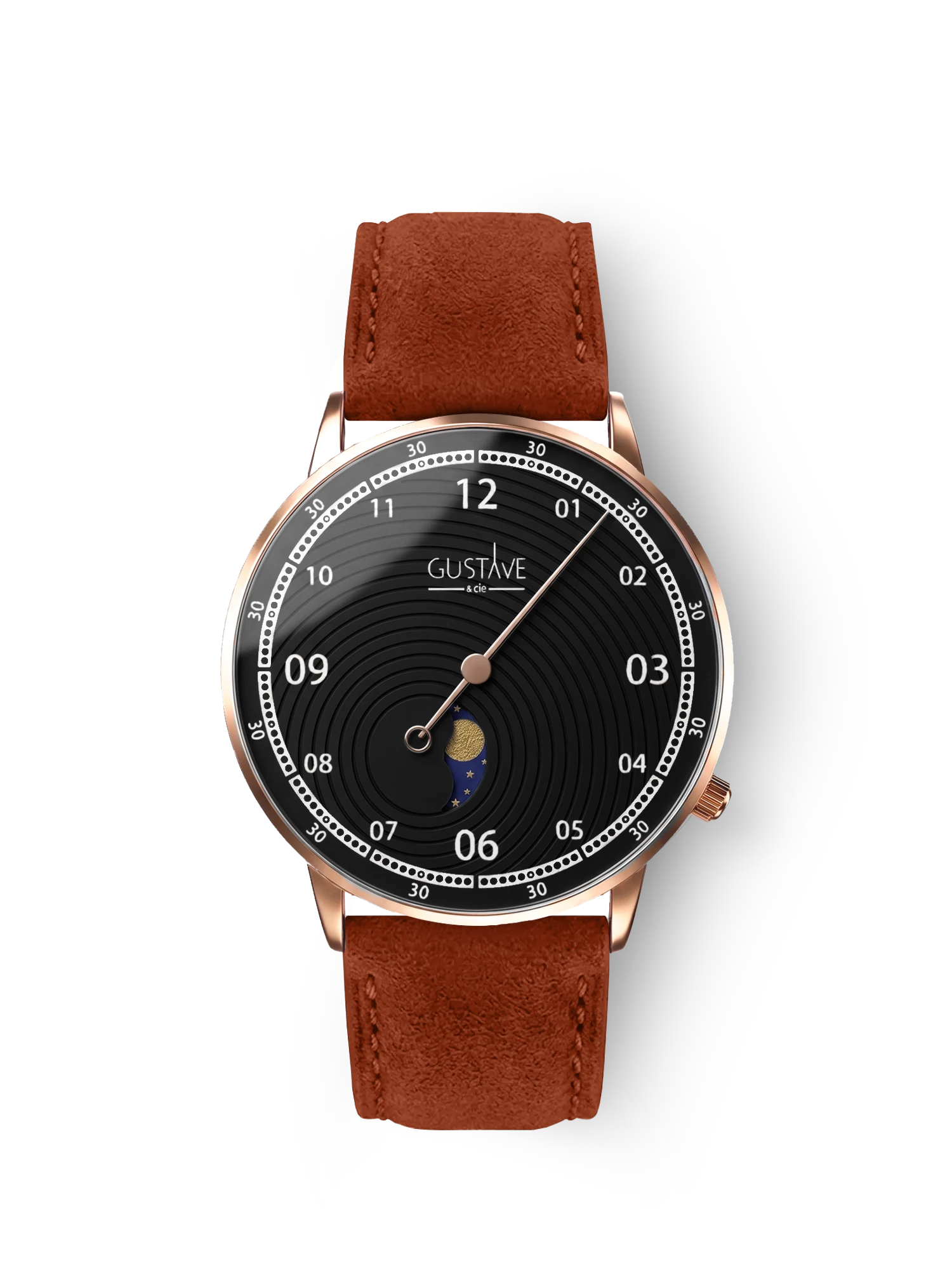 GEORGES 12H - OR ROSE ET NOIR