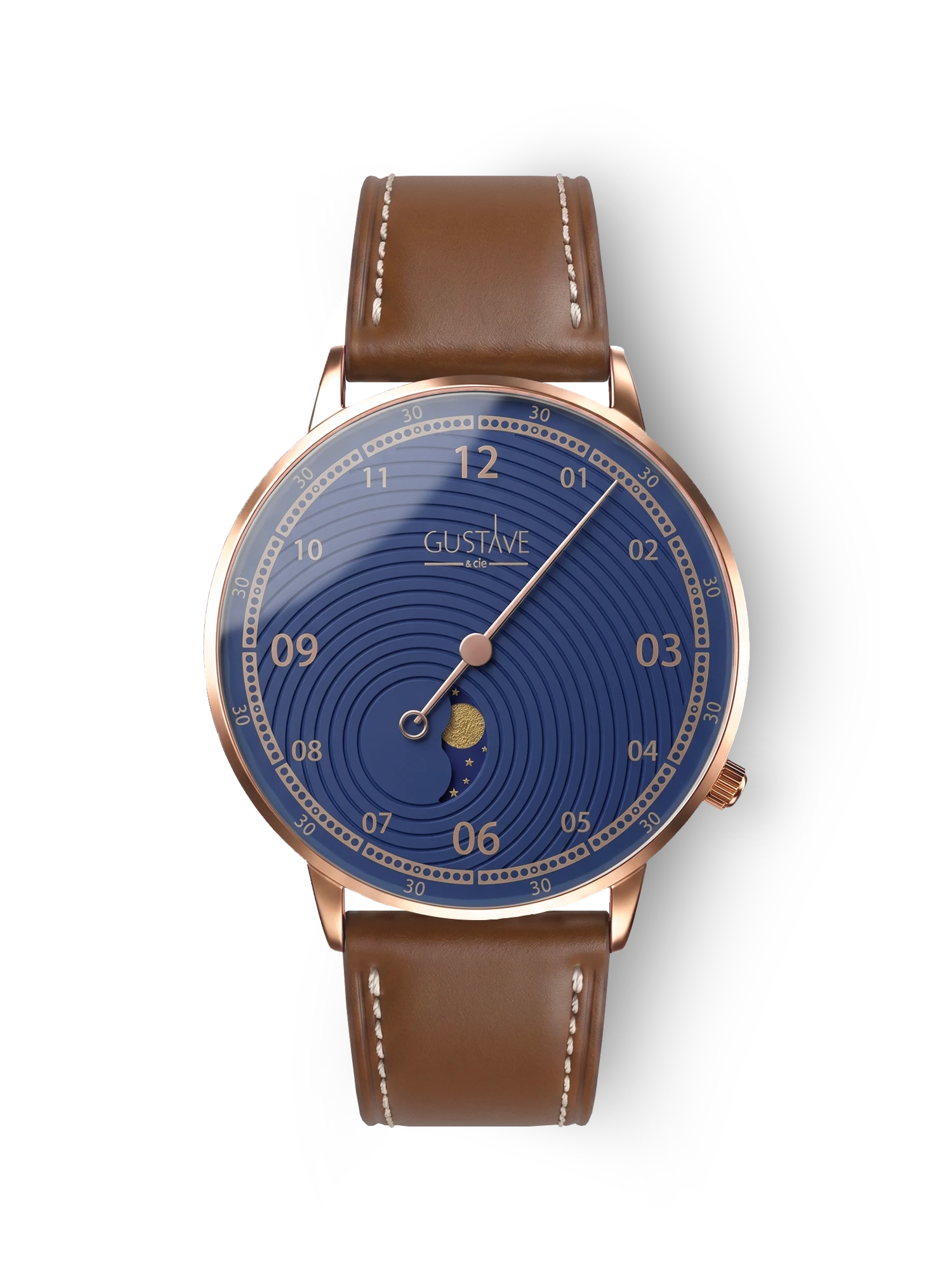 GEORGES 12H - OR ROSE ET BLEU