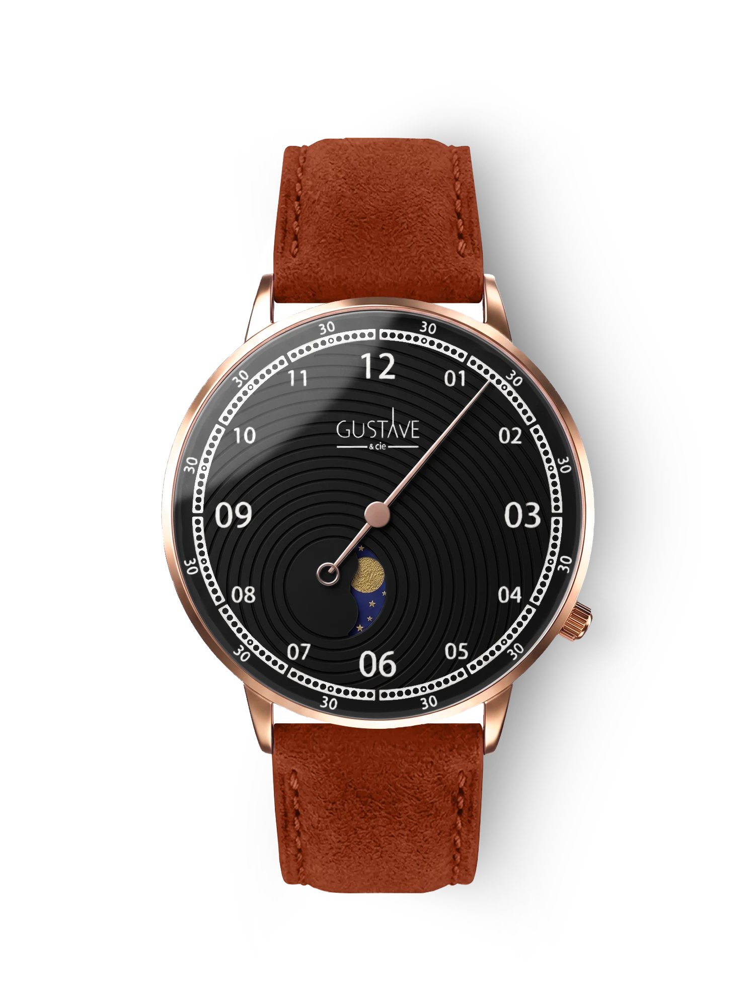 GEORGES 12H - OR ROSE ET NOIR