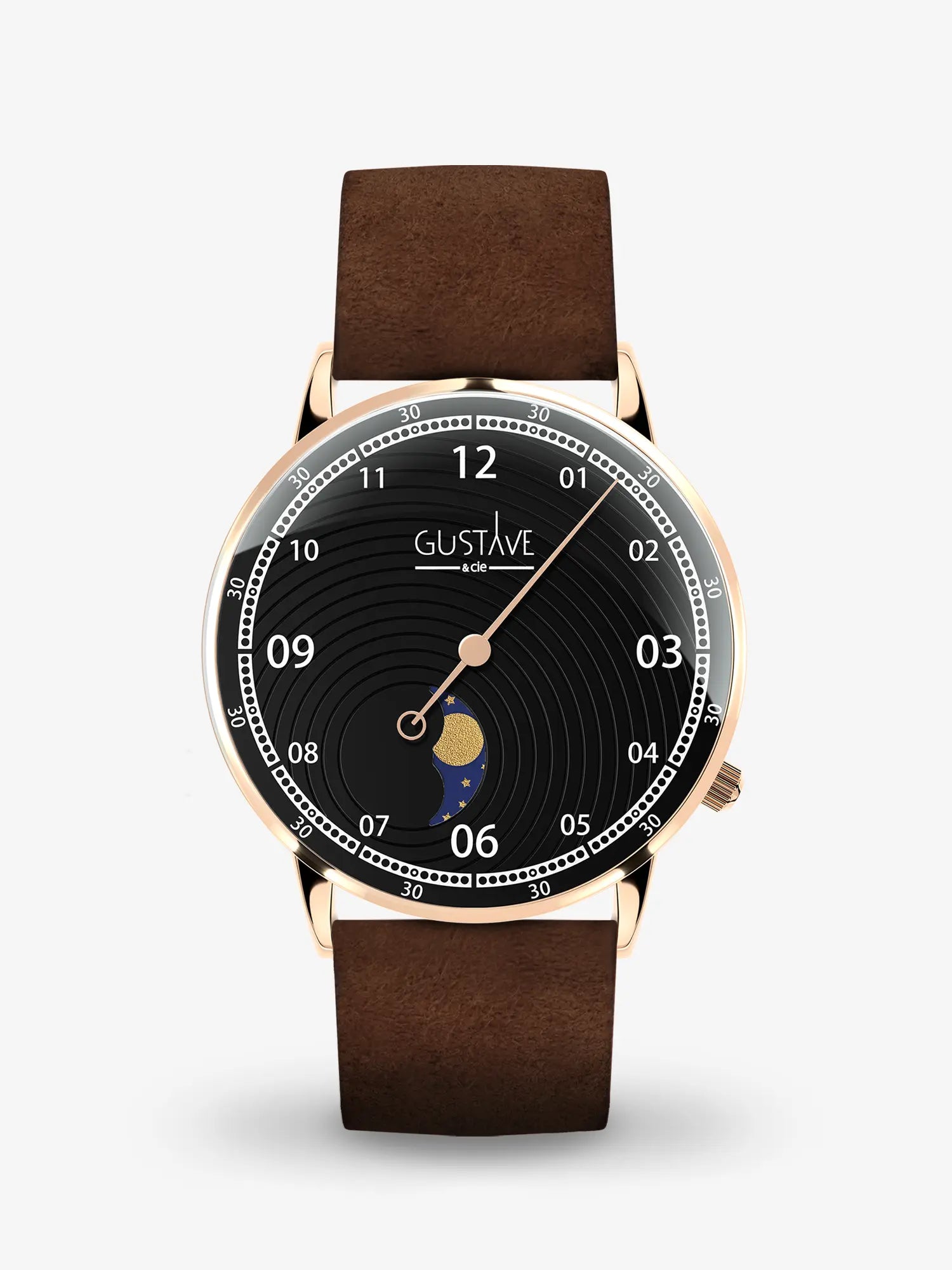 GEORGES 12H - OR ROSE ET NOIR