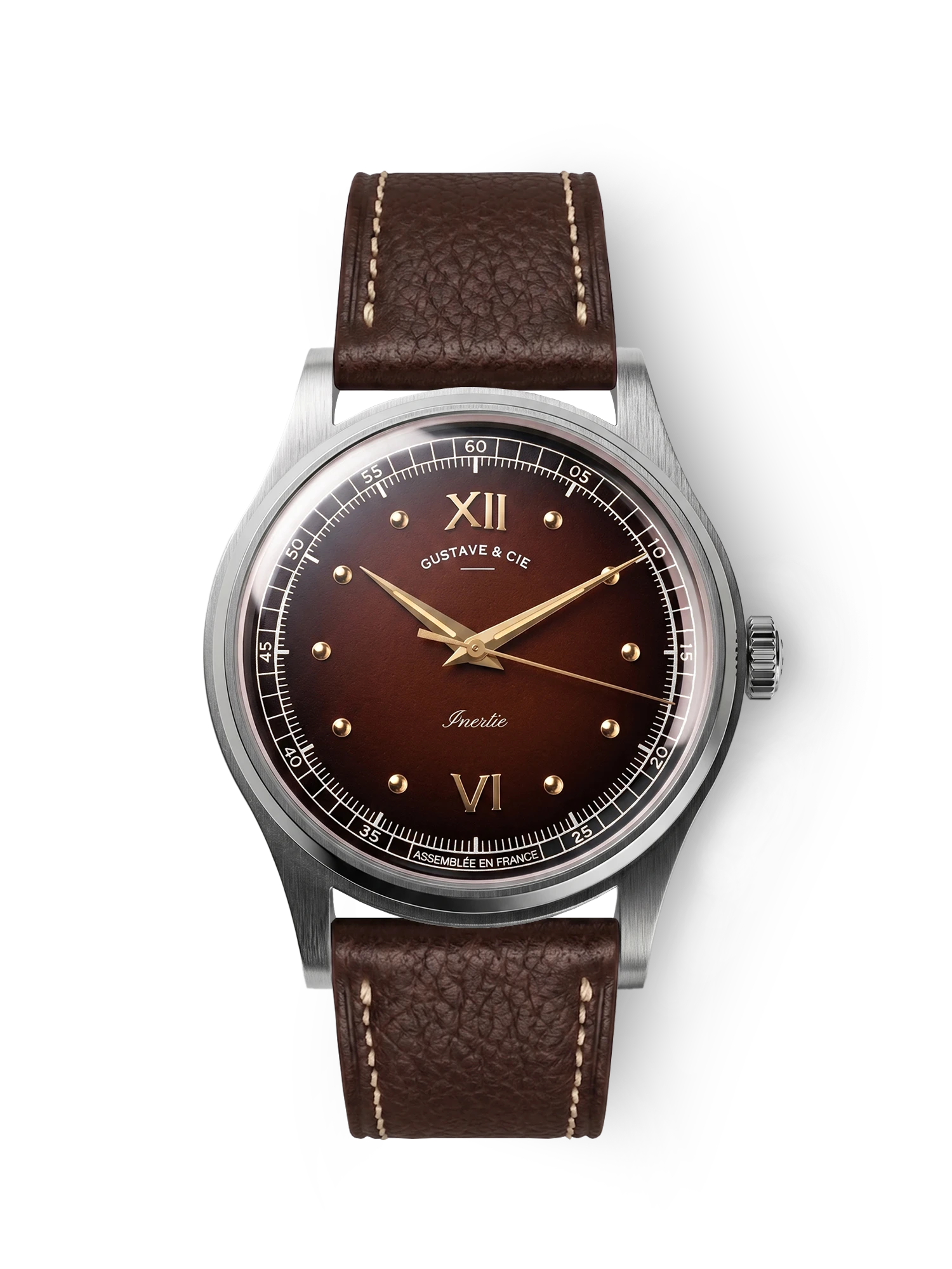 LÉON 12H - ARGENT ET MARRON