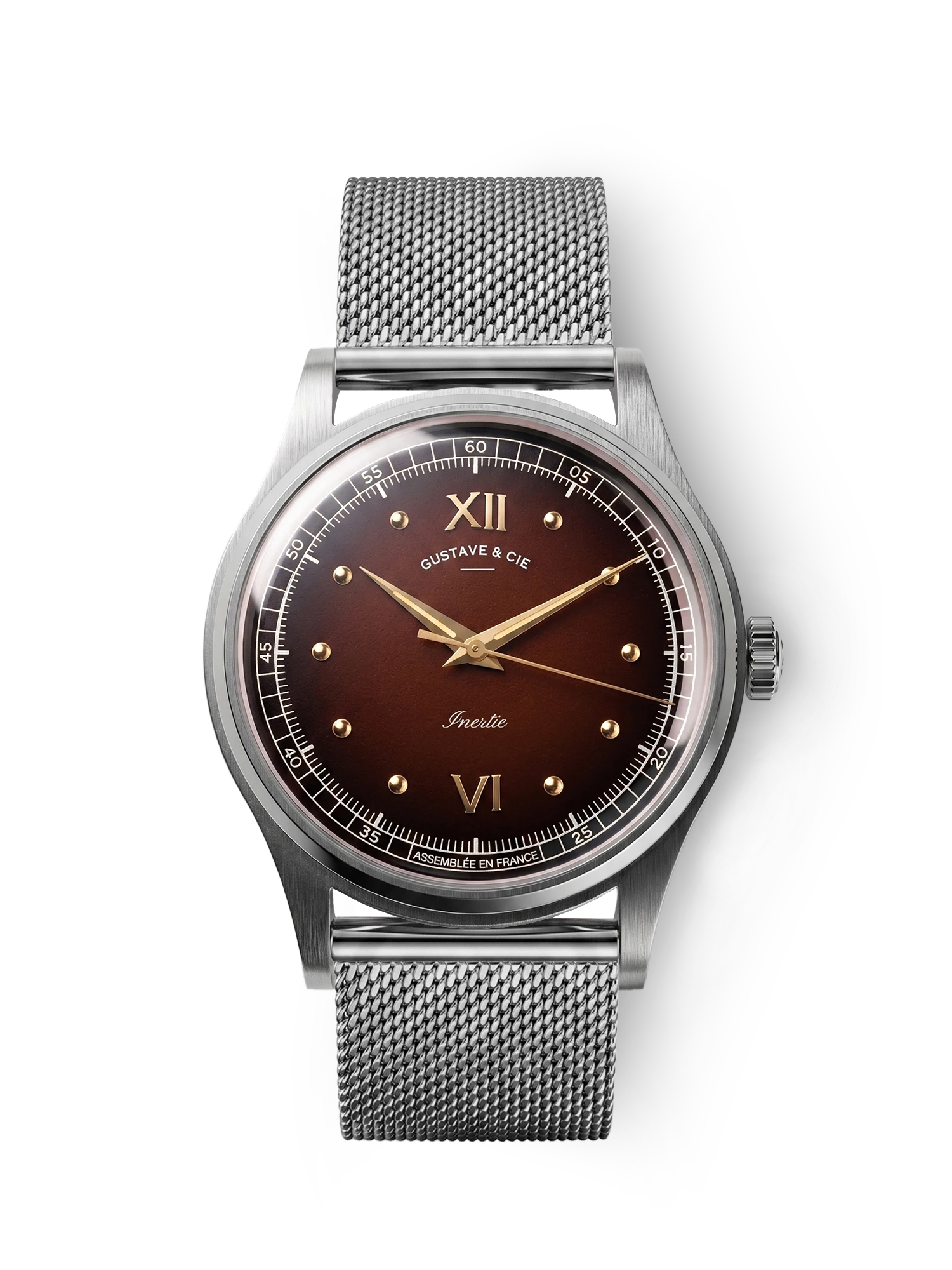 LÉON 12H - SILVER AND BROWN