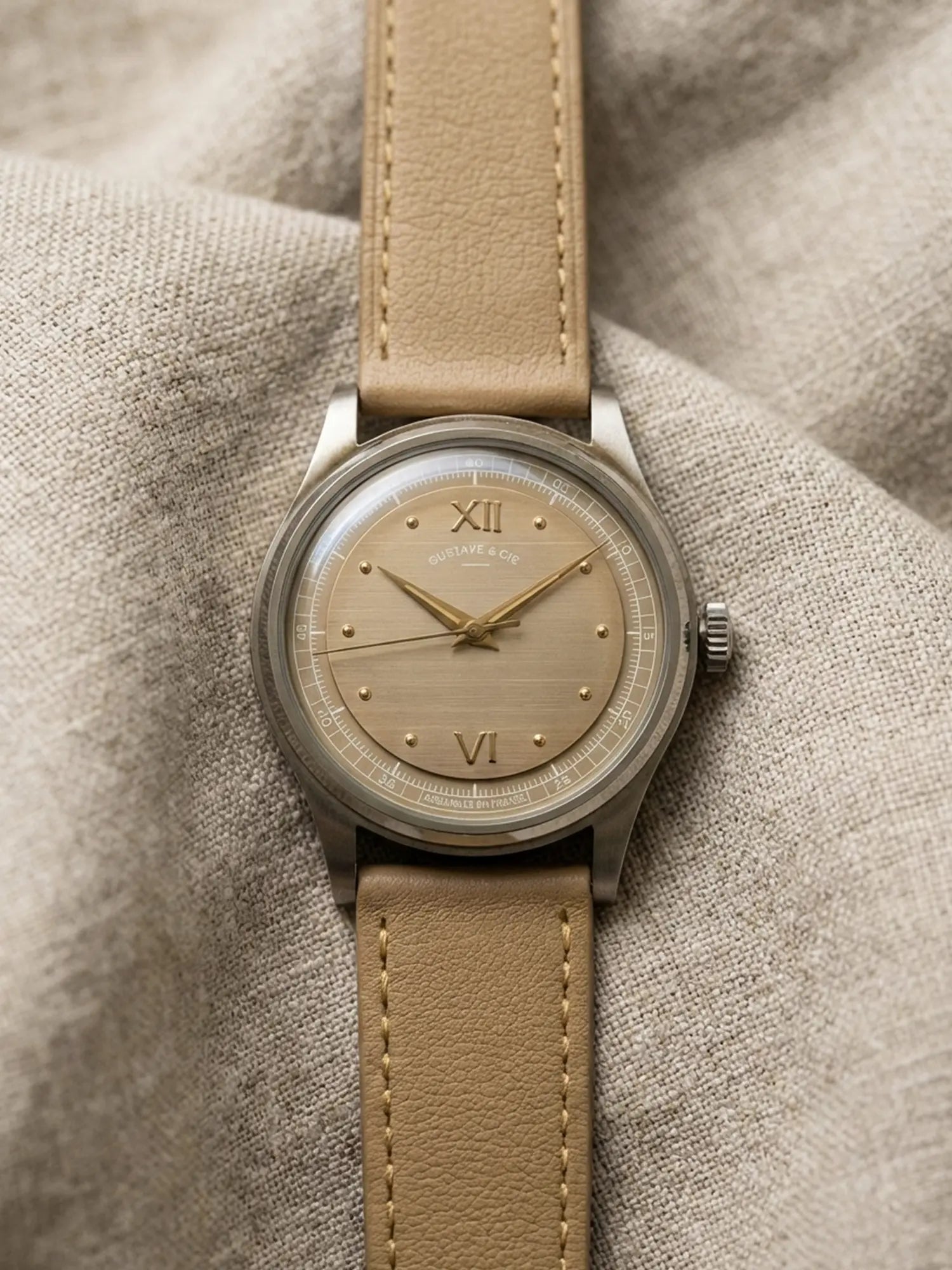 LÉON 12H - SILVER AND BROWN