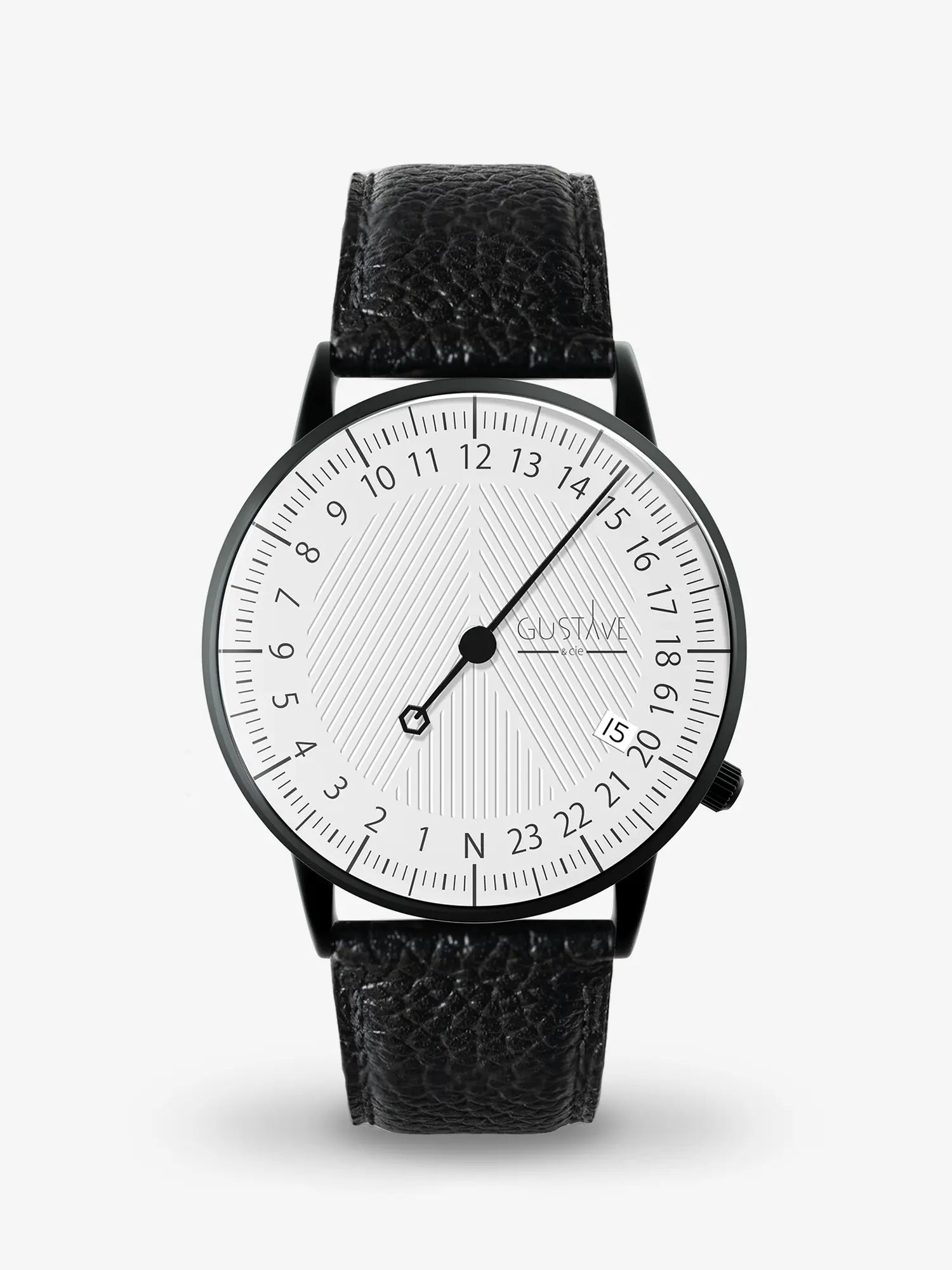 Andre-Noir-Blanc-36-Cuir-Noir-