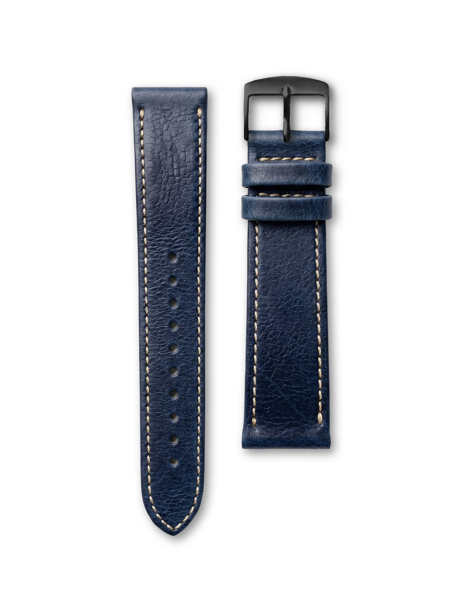 BRACELET CUIR VEGAN - BLEU OCÉAN