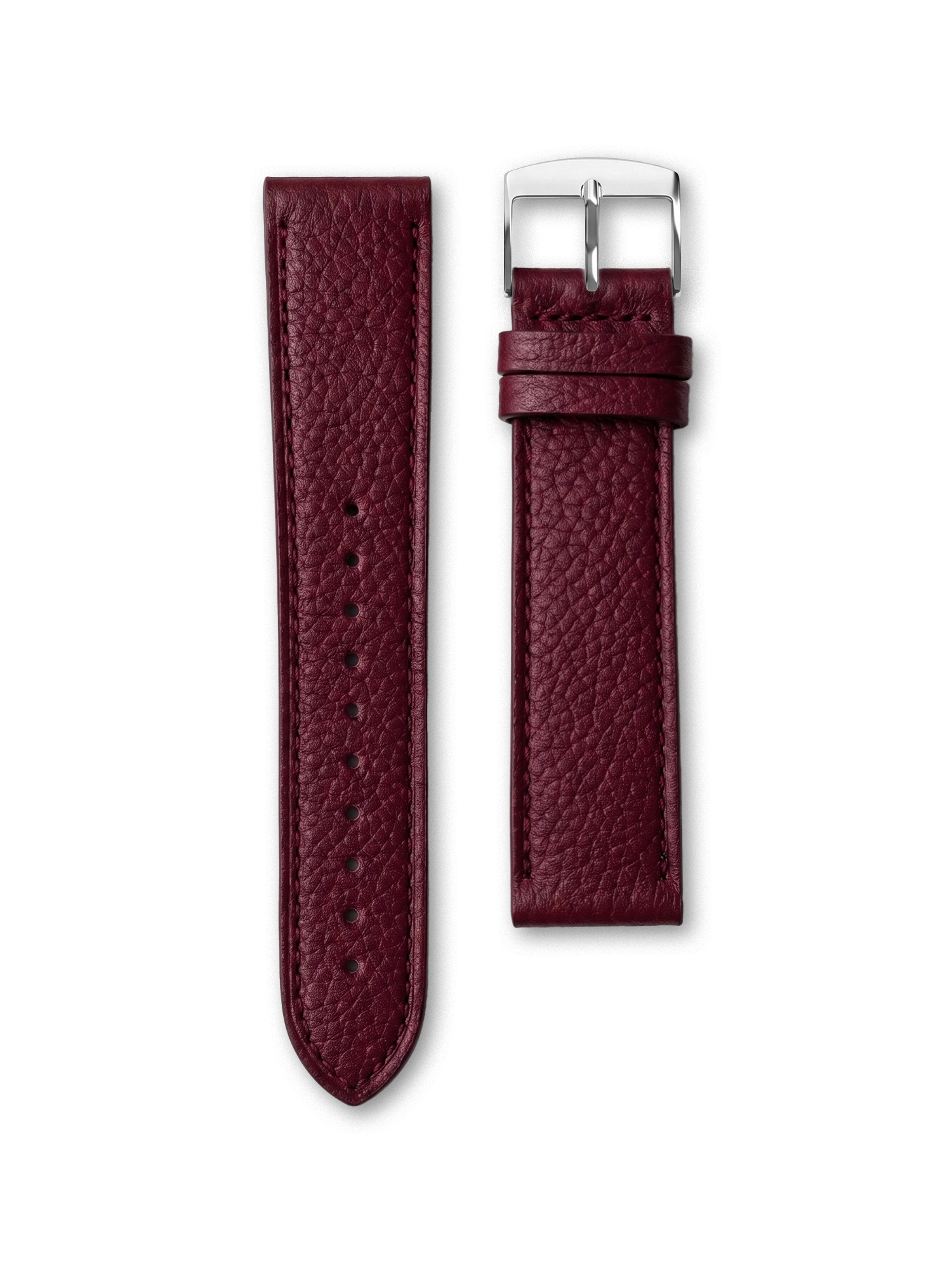 LEATHER BAND - BURGUNDY GRAINED