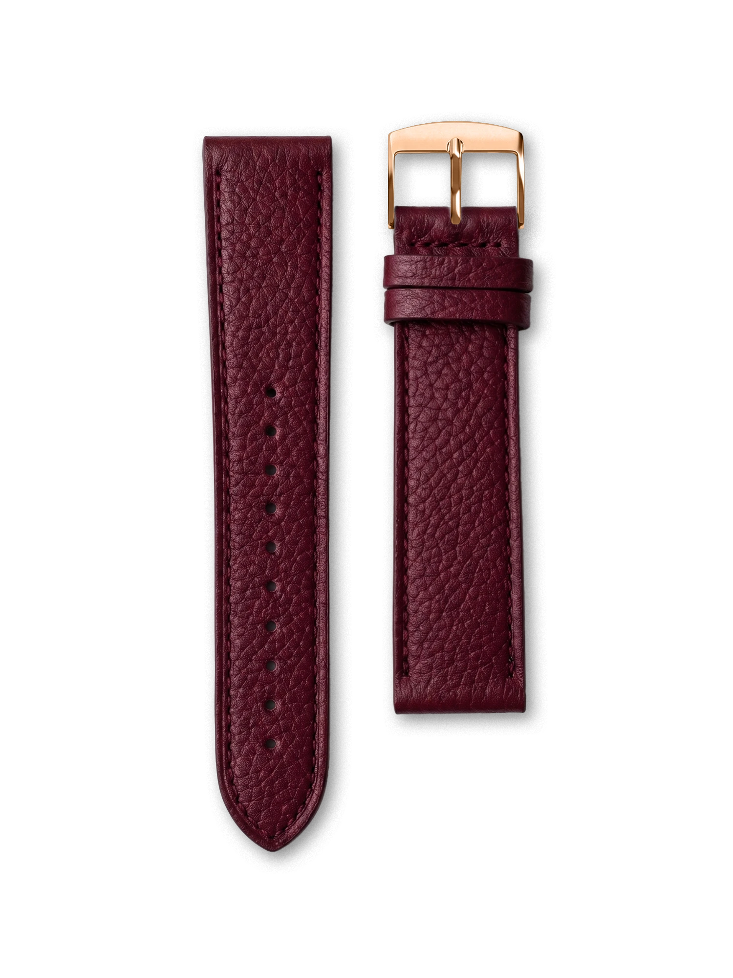 BRACELET CUIR - BORDEAUX GRAINÉ