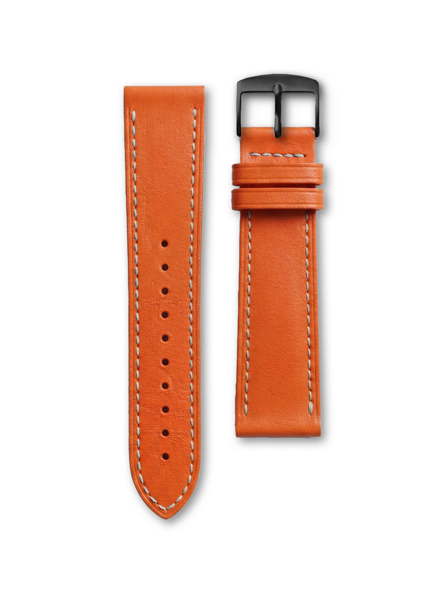BRACELET CUIR - ORANGE CLÉMENTINE