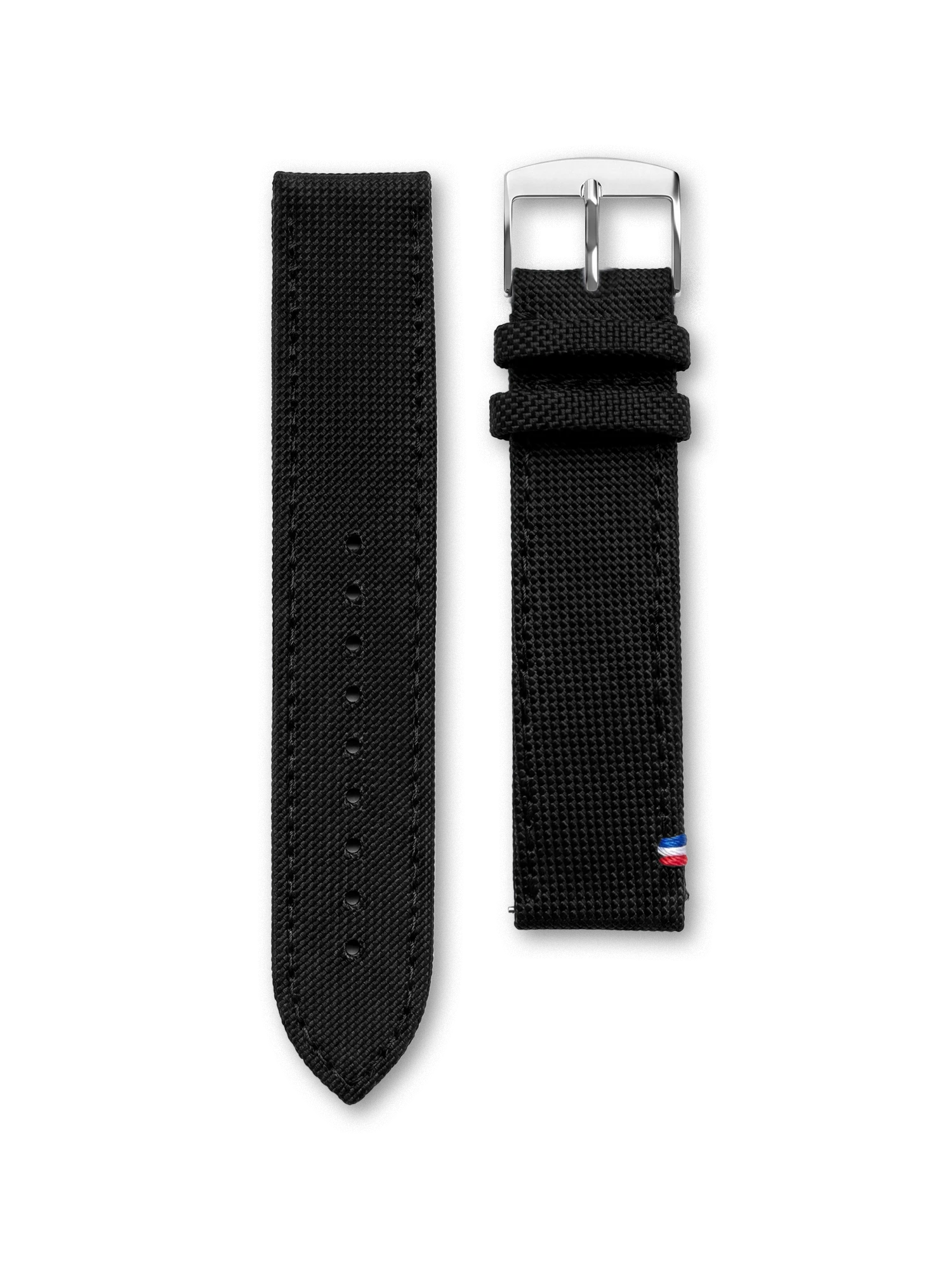 SEAQUAL CANVAS BAND - BLACK  - MADE IN FRANCE
