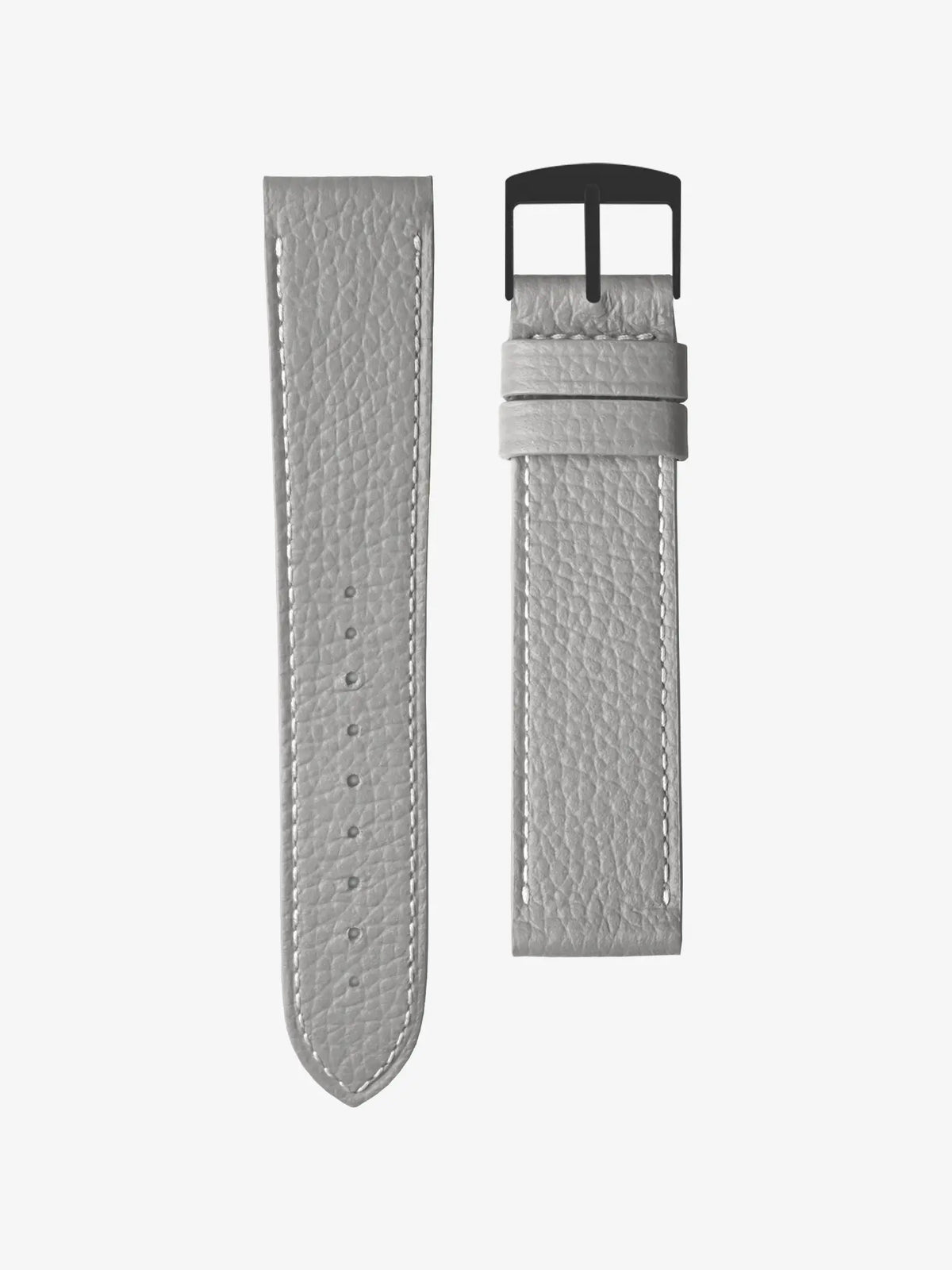 Bracelet Montre Cuir Gris Vintage 16mm - Neuf Vieux Stock, Fabrication Française