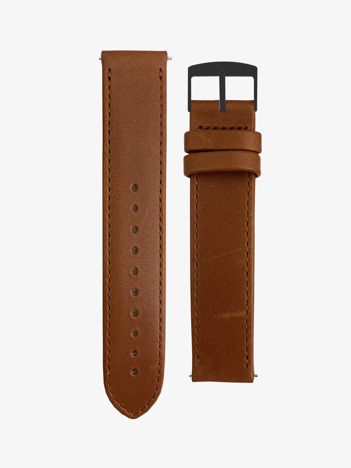 Bracelet De Montre En Cuir Véritable Peau D'iguane Marron Foncé - Largeur 18 Mm - Occasion