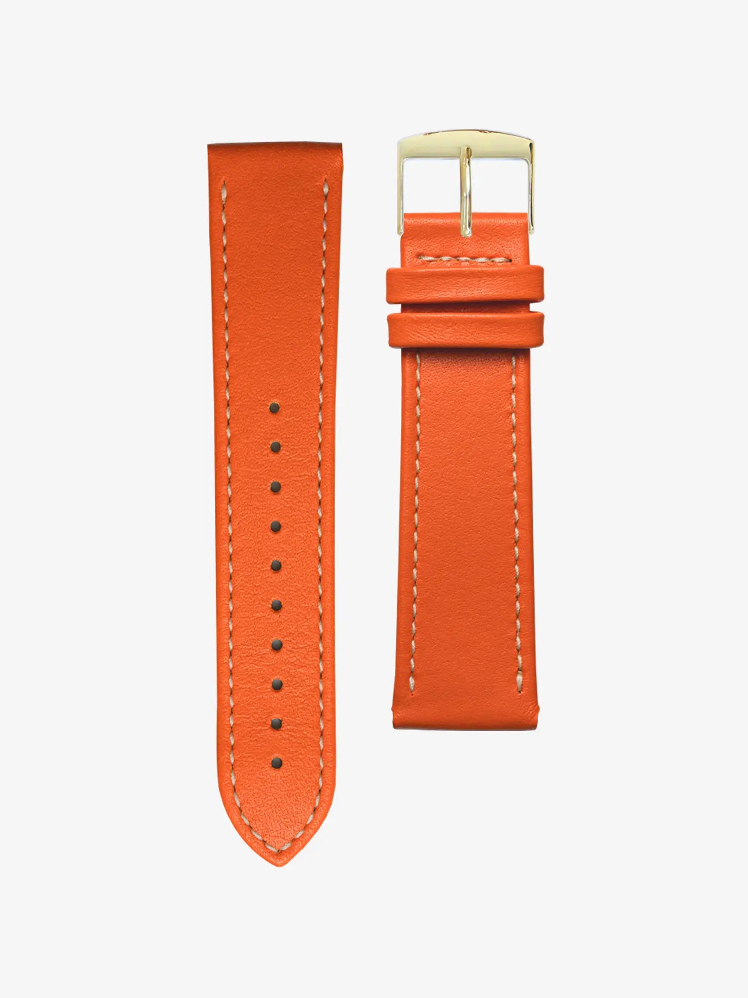 BRACELET CUIR - ORANGE CLÉMENTINE