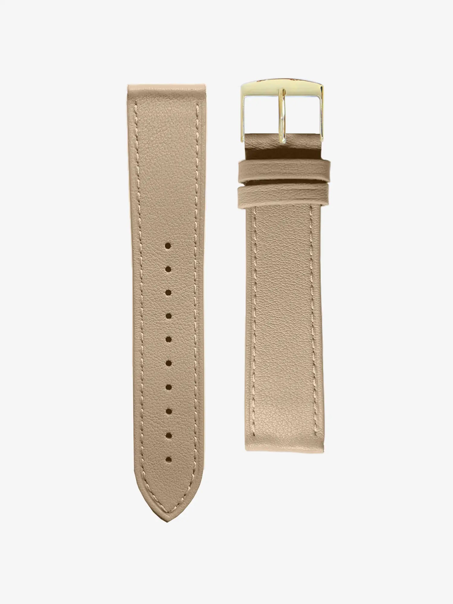 BRACELET CUIR - BEIGE SABLE SURPIQUÉ