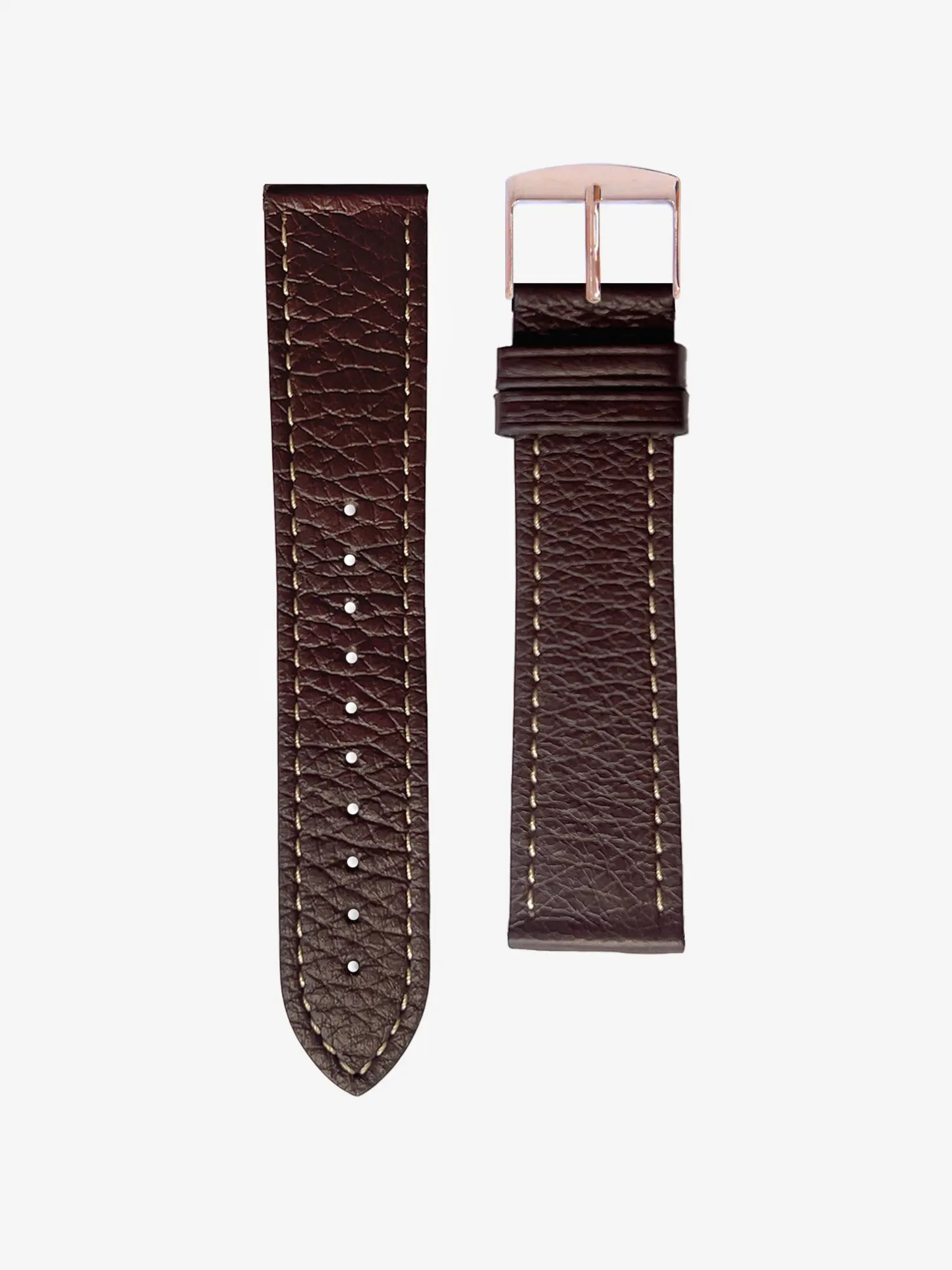 BRACELET CUIR - MARRON CHOCOLAT GRAINÉ