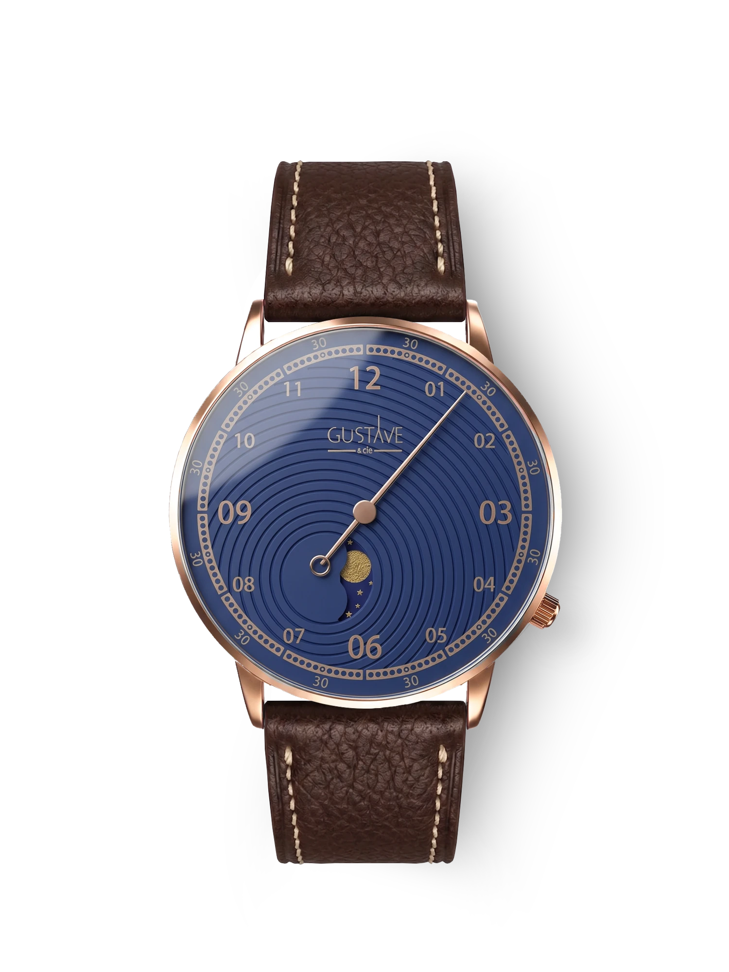 GEORGES 12H - OR ROSE ET BLEU