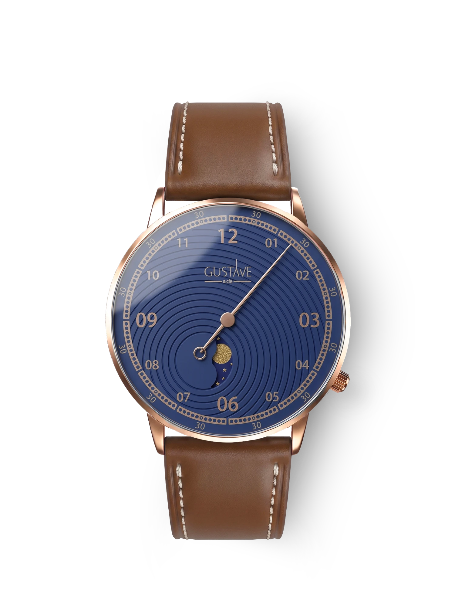 GEORGES 12H - OR ROSE ET BLEU