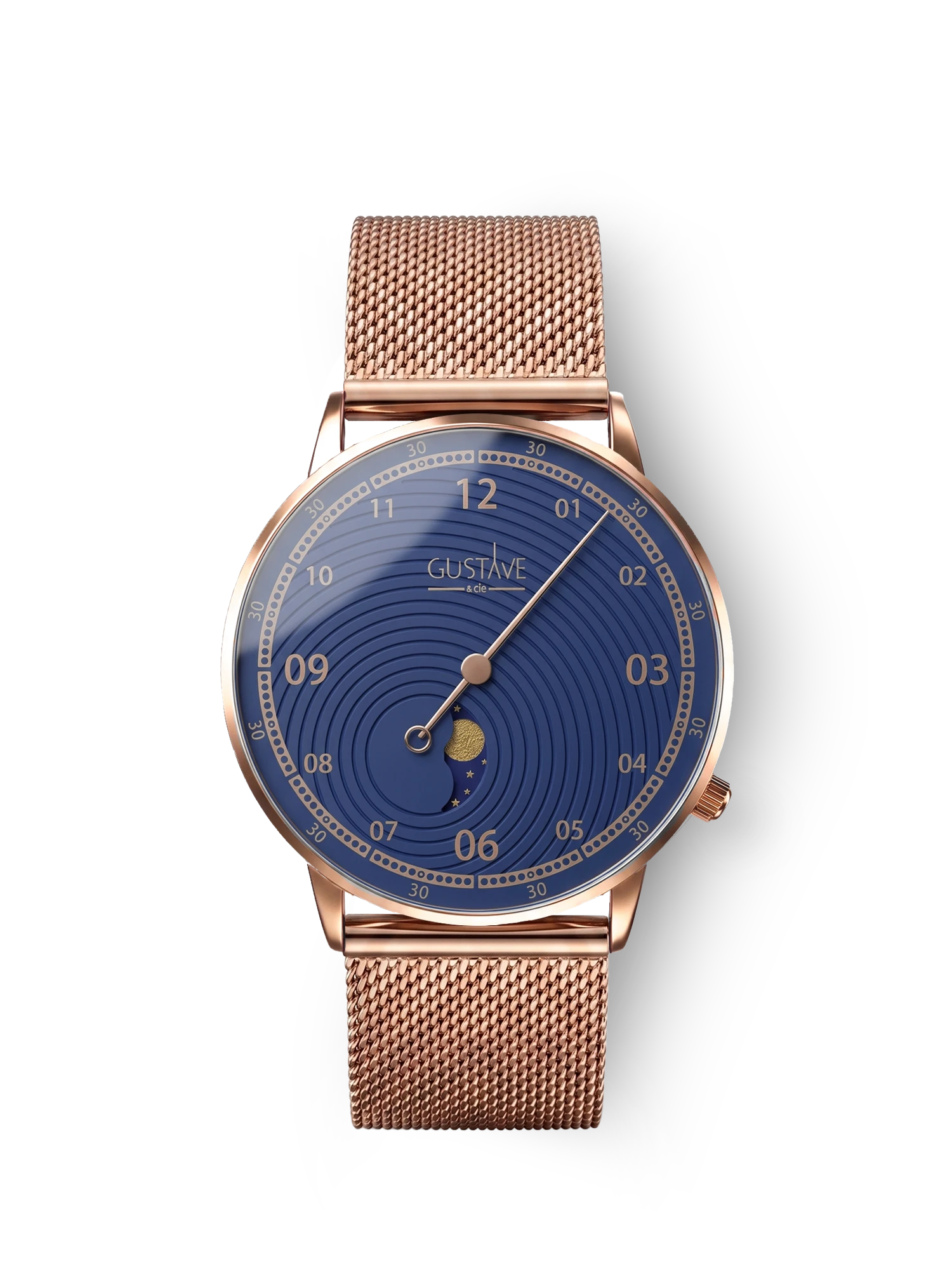 GEORGES 12H - OR ROSE ET BLEU
