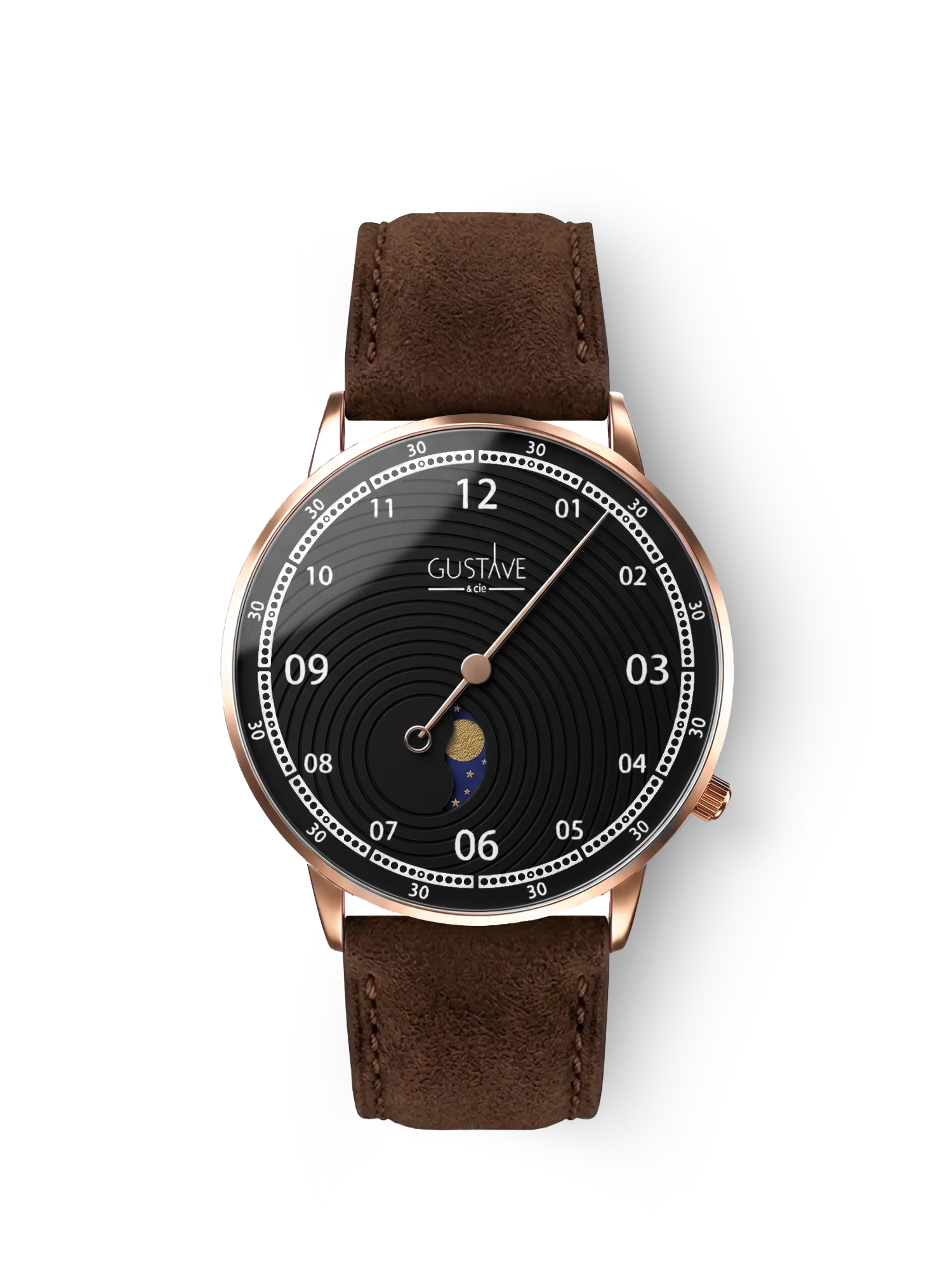 GEORGES 12H - OR ROSE ET NOIR