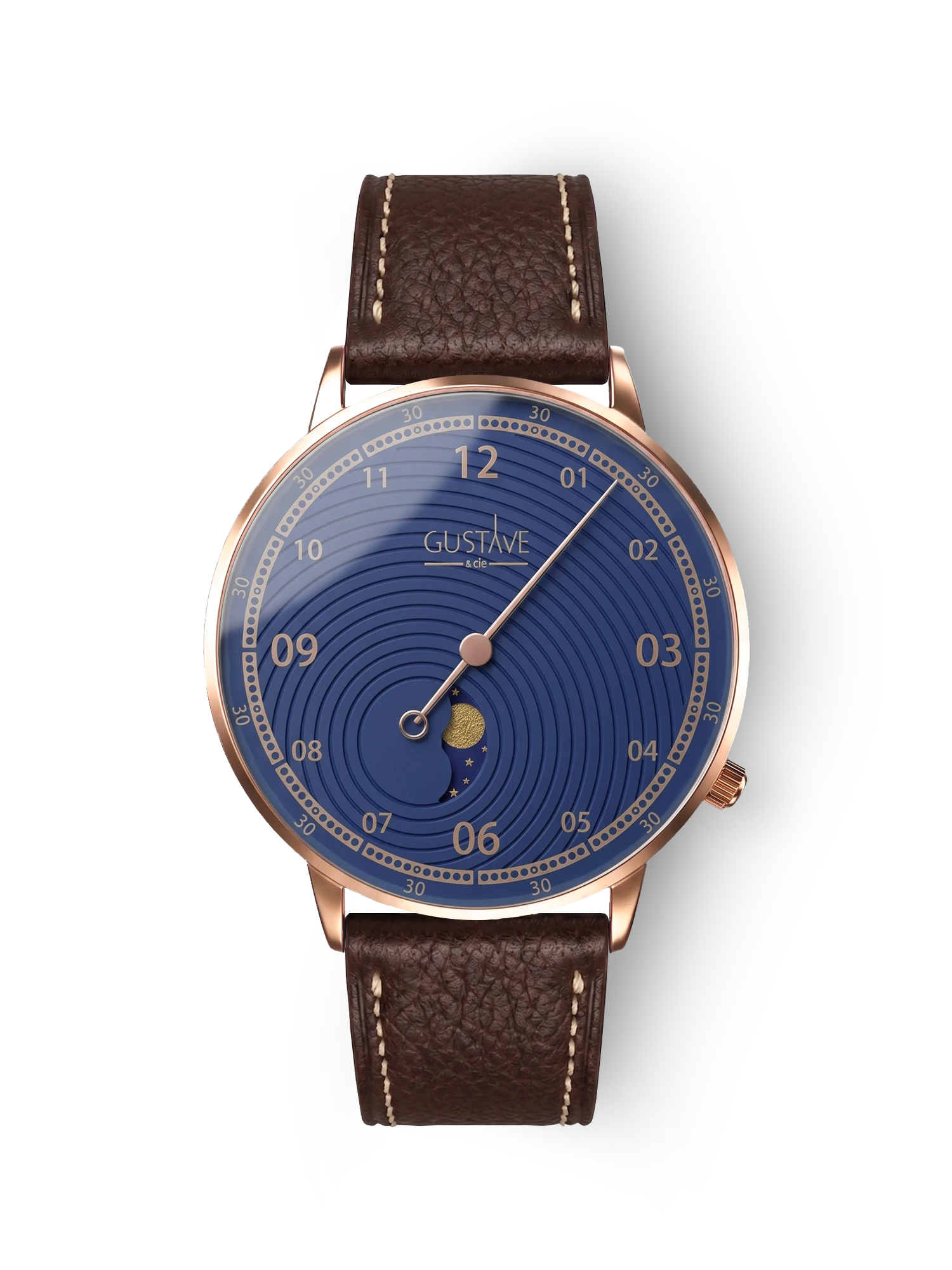 GEORGES 12H - OR ROSE ET BLEU