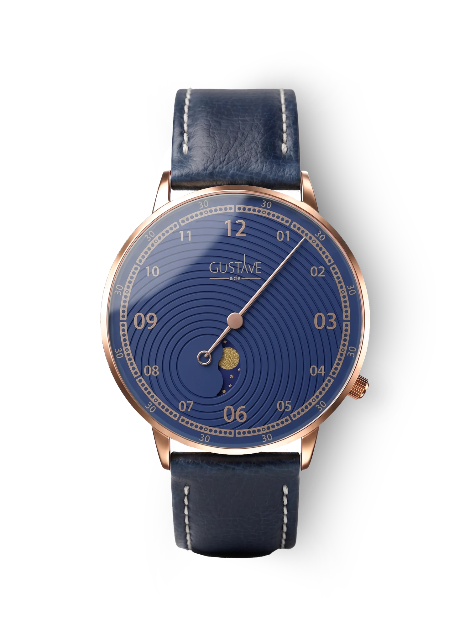 GEORGES 12H - OR ROSE ET BLEU