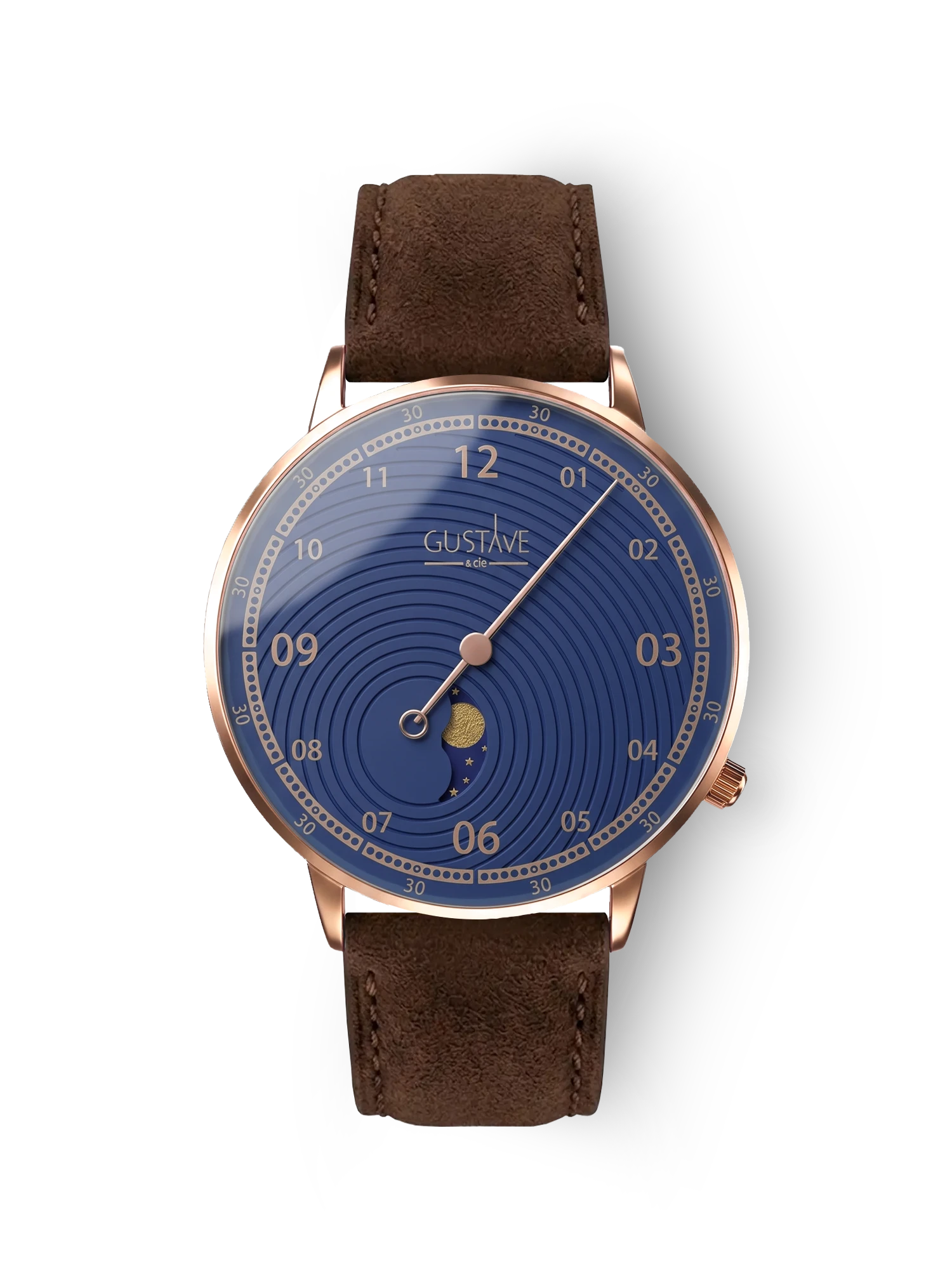 GEORGES 12H - OR ROSE ET BLEU