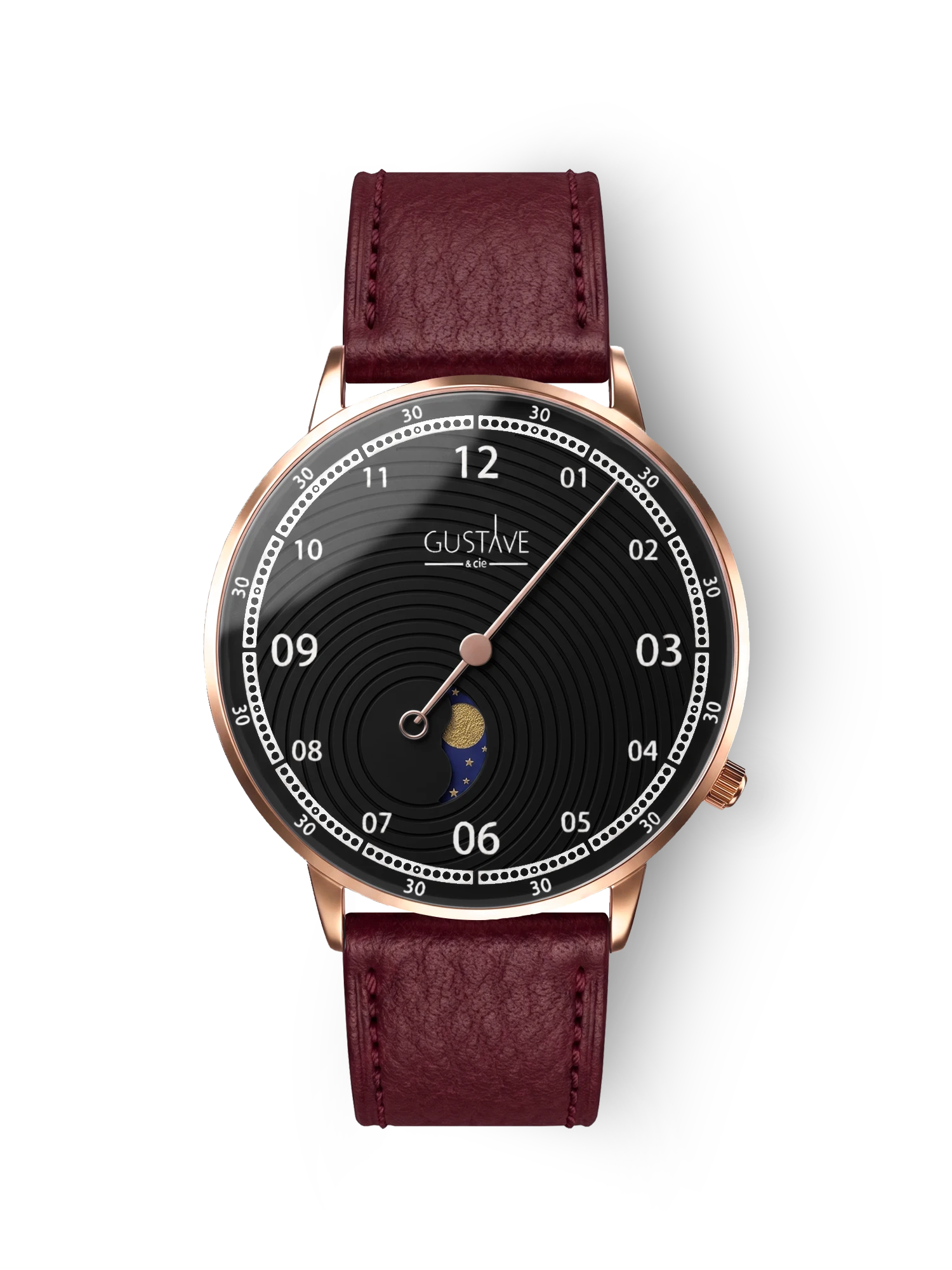 GEORGES 12H - OR ROSE ET NOIR