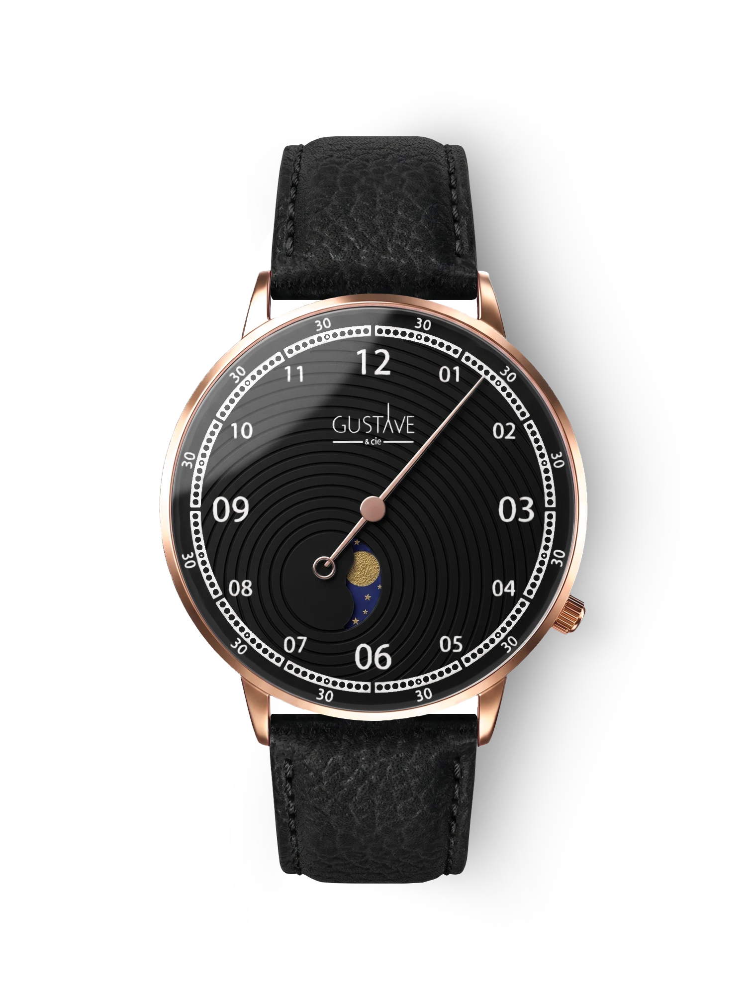 GEORGES 12H - ROSE GOLD AND BLACK