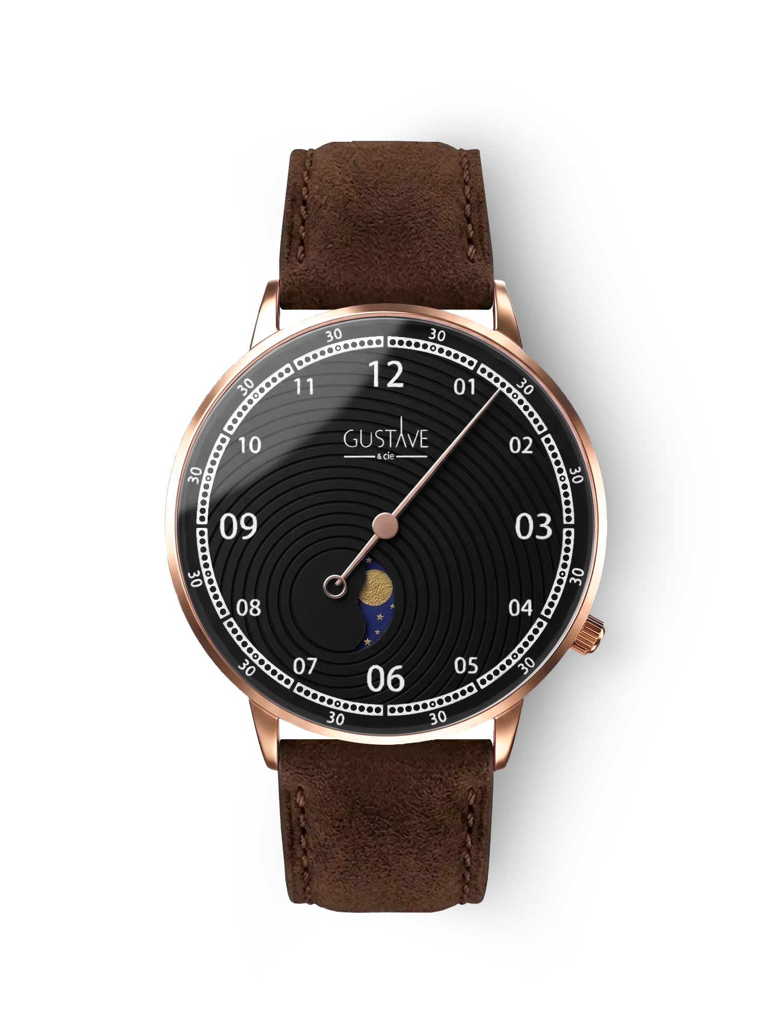 GEORGES 12H - OR ROSE ET NOIR